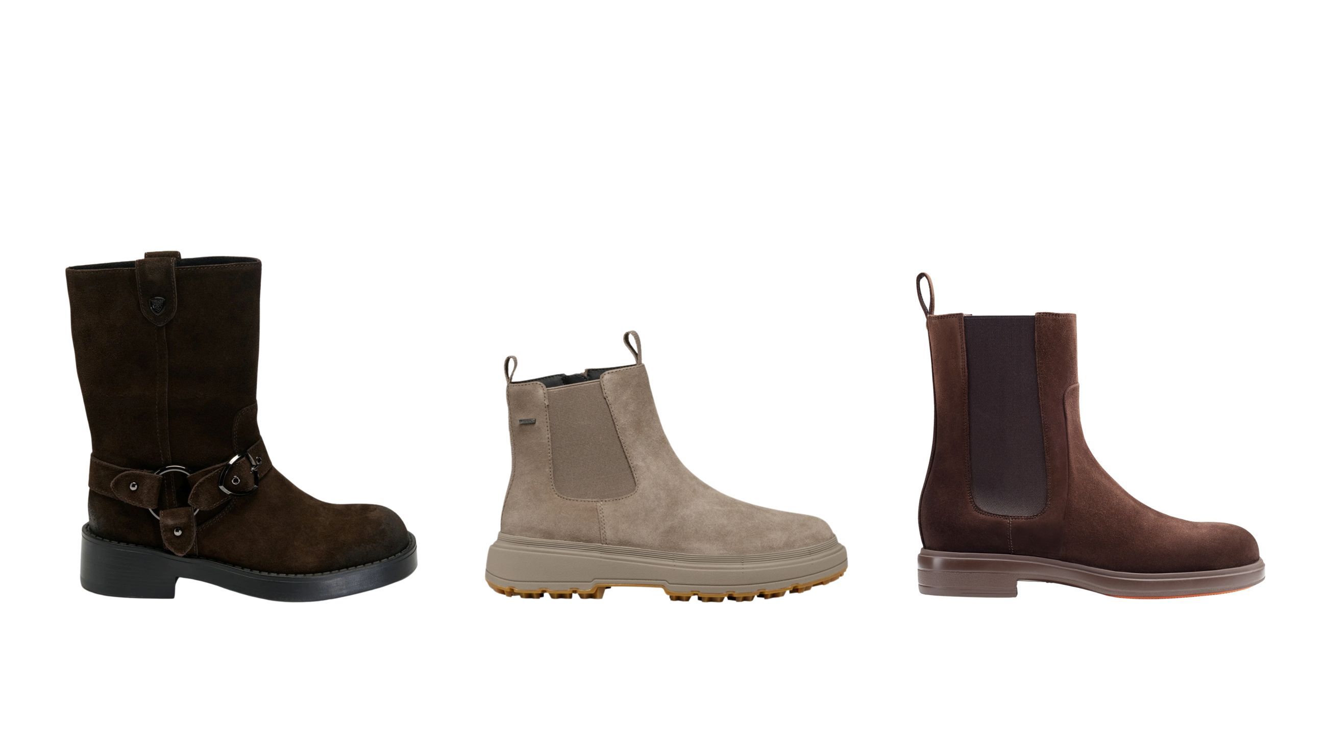 Da sinistra: Blauer; Geox; Santoni - Credits: Launchmetrics.com/Spotlight