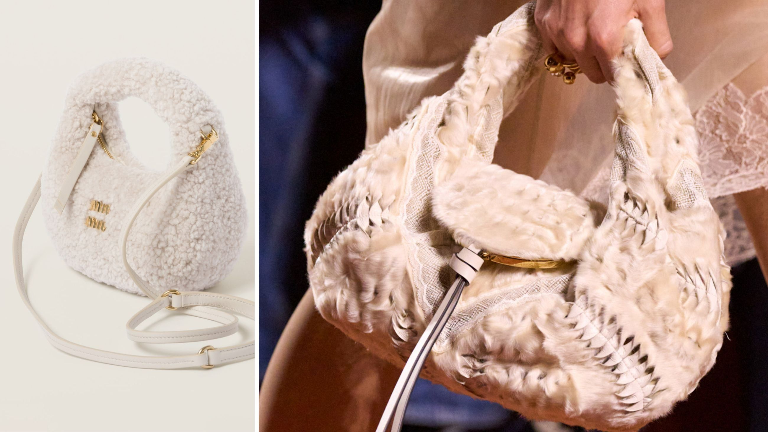 Da sinistra: Miu Miu FW2526 - Credits: www.miumiu.com; Fendi, sfilata FW2526 - Credits: Launchmetrics.com/Spotlight