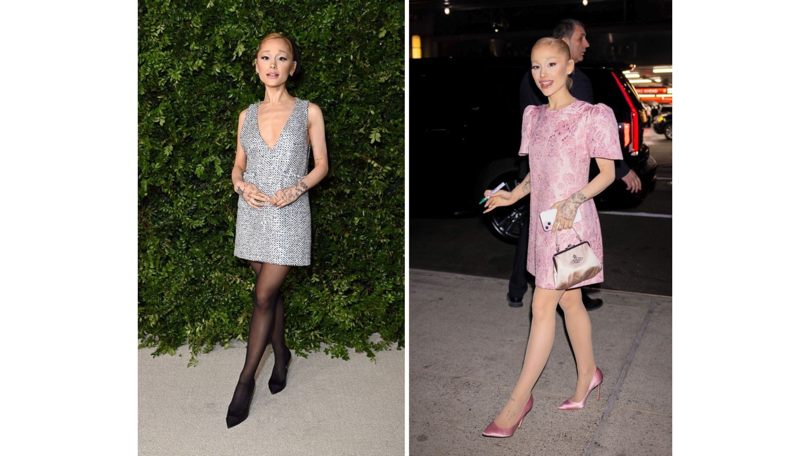 Ariana Grande, che indossa CHANEL, partecipa all'Academy Women's Luncheon, presentato da CHANEL, presso l'Academy Museum of Motion Pictures il 10 dicembre 2024 a Los Angeles, in California; Ariana Grande viene avvistata il 12 novembre 2024 a New York City - Credits: Getty Images