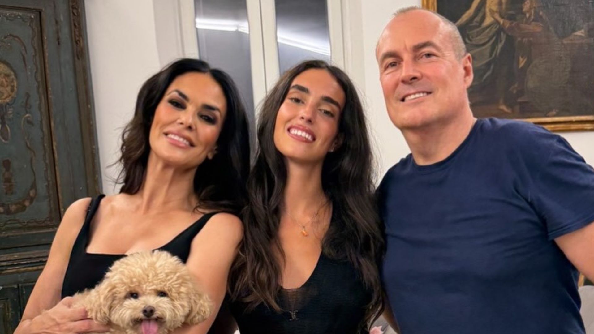 Maria Grazia Cucinotta con la figlia Giulia e il marito Giulio
