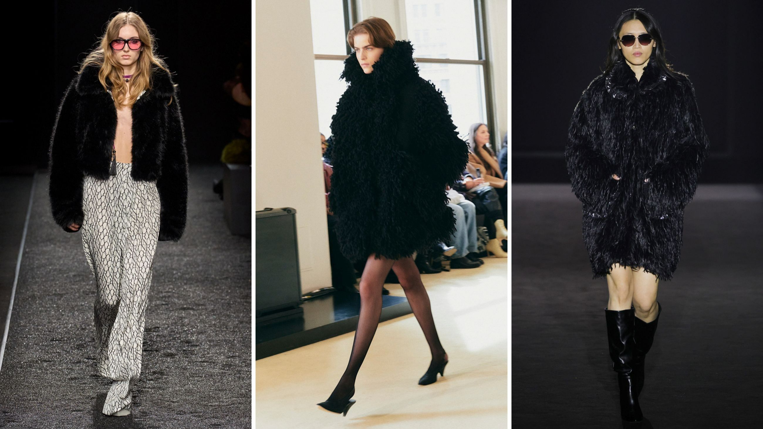 Da sinistra look dalle sfilate FW2526 di Shiatzy Chen, Altuzarra e Custo Barcelona - Credits: Launchmetrics.com/Spotlight