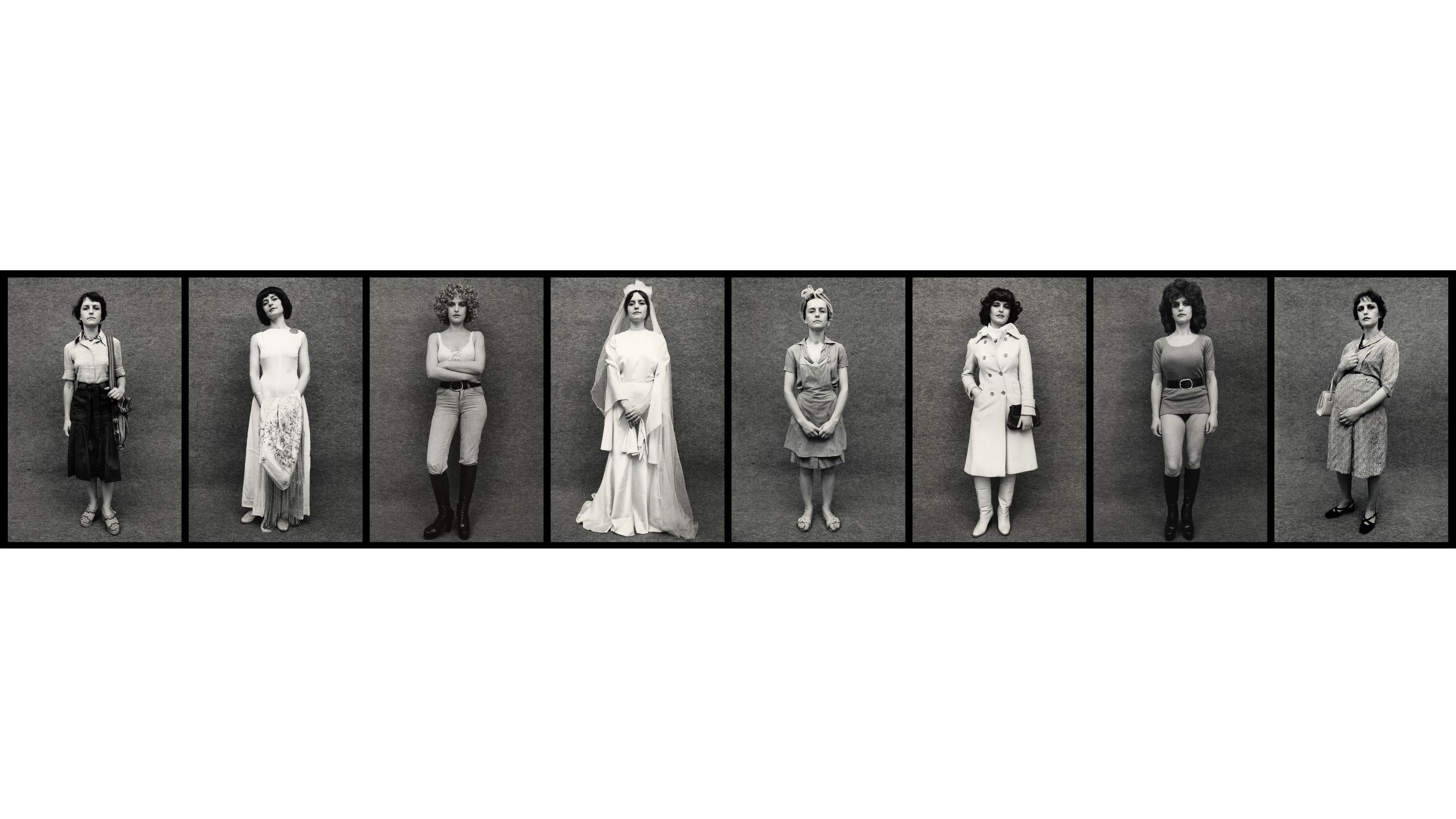 Marcella Campagnano
L’invenzione del femminile. RUOLI, 1974 Fotografie vintage b/n / B/w vintage photographs
64 elementi / elements, 24 x 18 cm ciascuno / each
Courtesy Archivio / Archive Marcella Campagnano