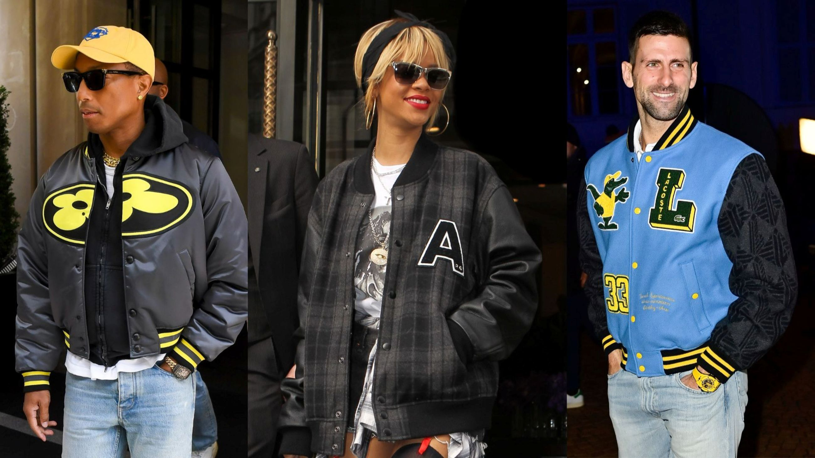 Pharrell Williams; Rihanna; Novak Djokovic - Credits Getty Images 