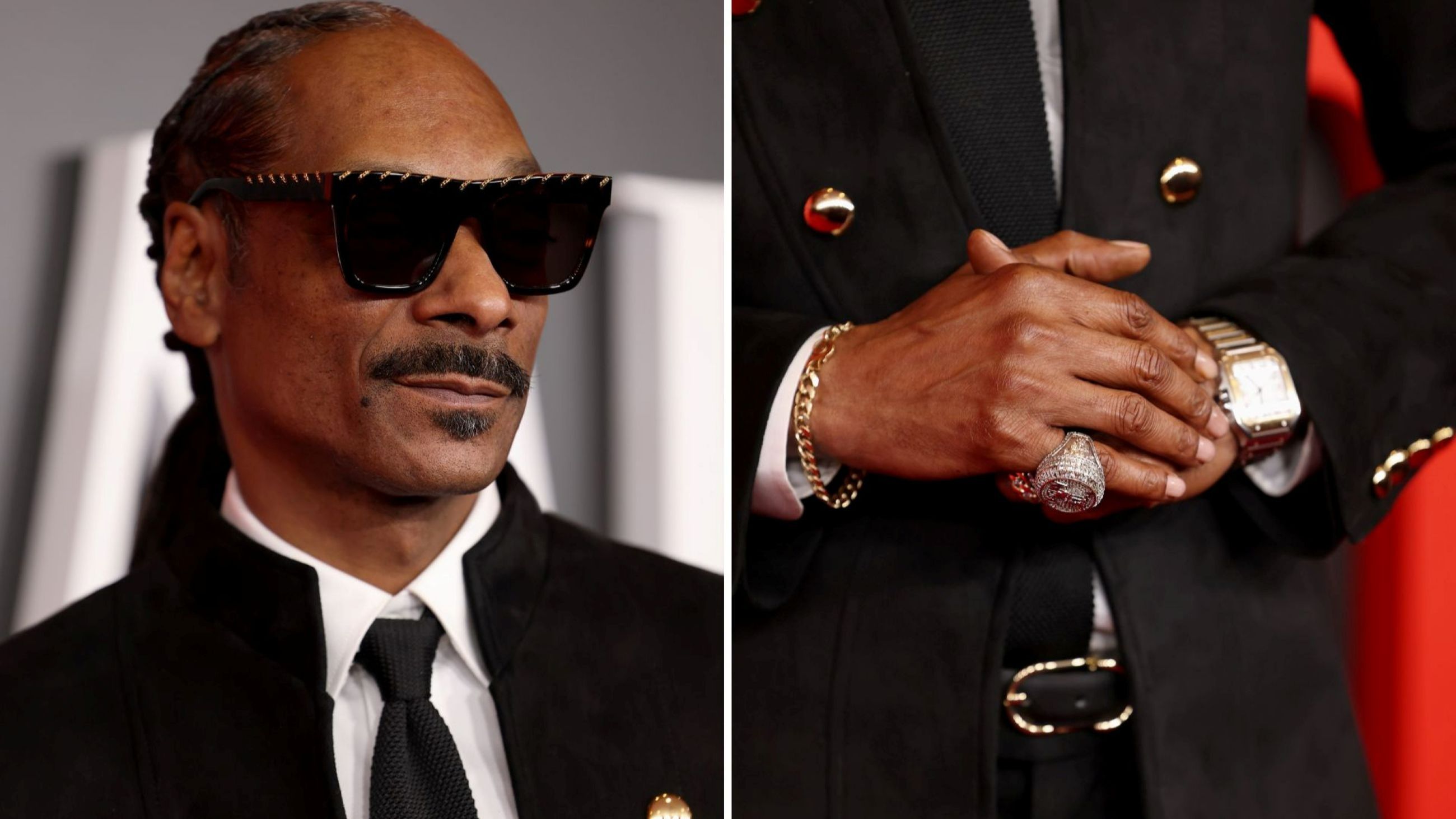 Snoop Dogg partecipa al Time100 Gala 2025 al Jazz at Lincoln Center il 24 aprile 2025 a New York City; Snoop Dogg, dettaglio dei gioielli, partecipa al Time100 Gala 2025 al Jazz at Lincoln Center il 24 aprile 2025 a New York City - Credits: Getty Images