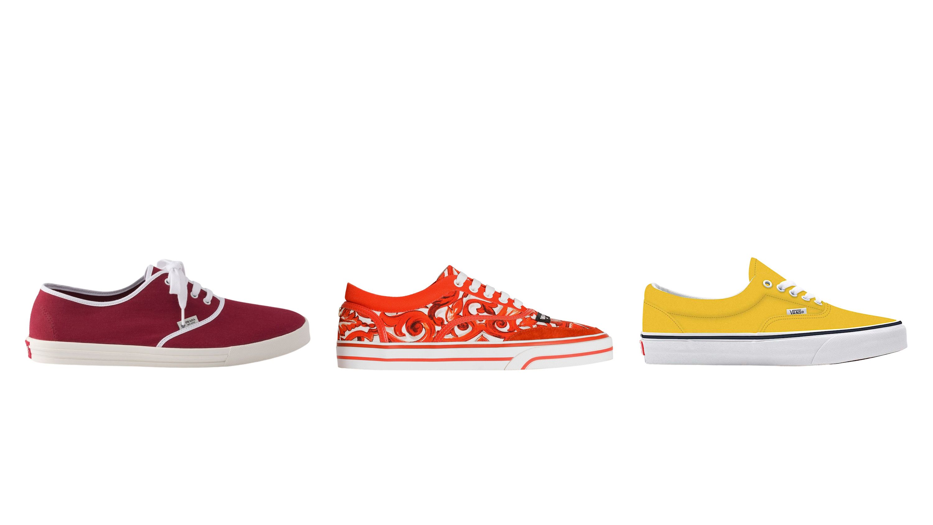 Da sinistra, Collina Strada x Converse - Credits: Launchemtrics.com/Spotlight; Golden Goose; Converse
