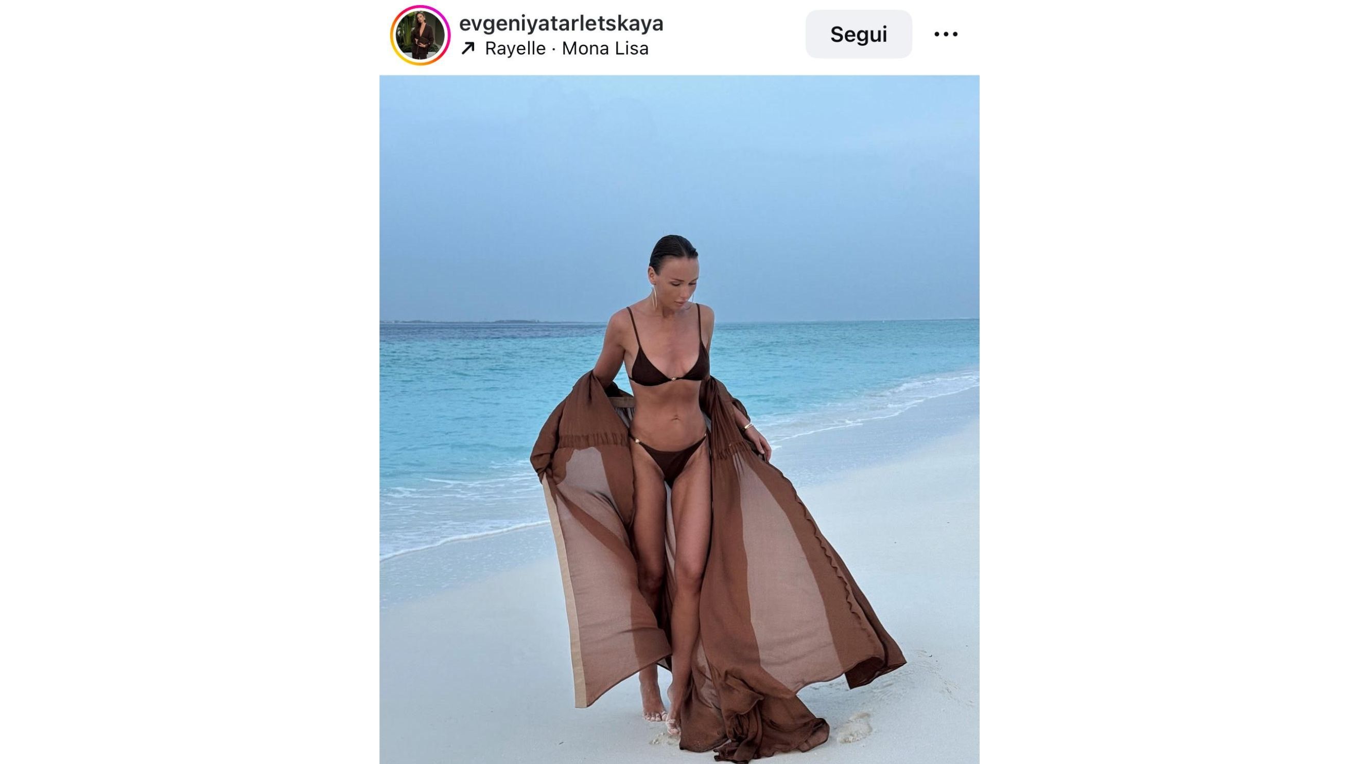 Foto tratta dal profilo Ig di Evgeniya Tarletskaya
