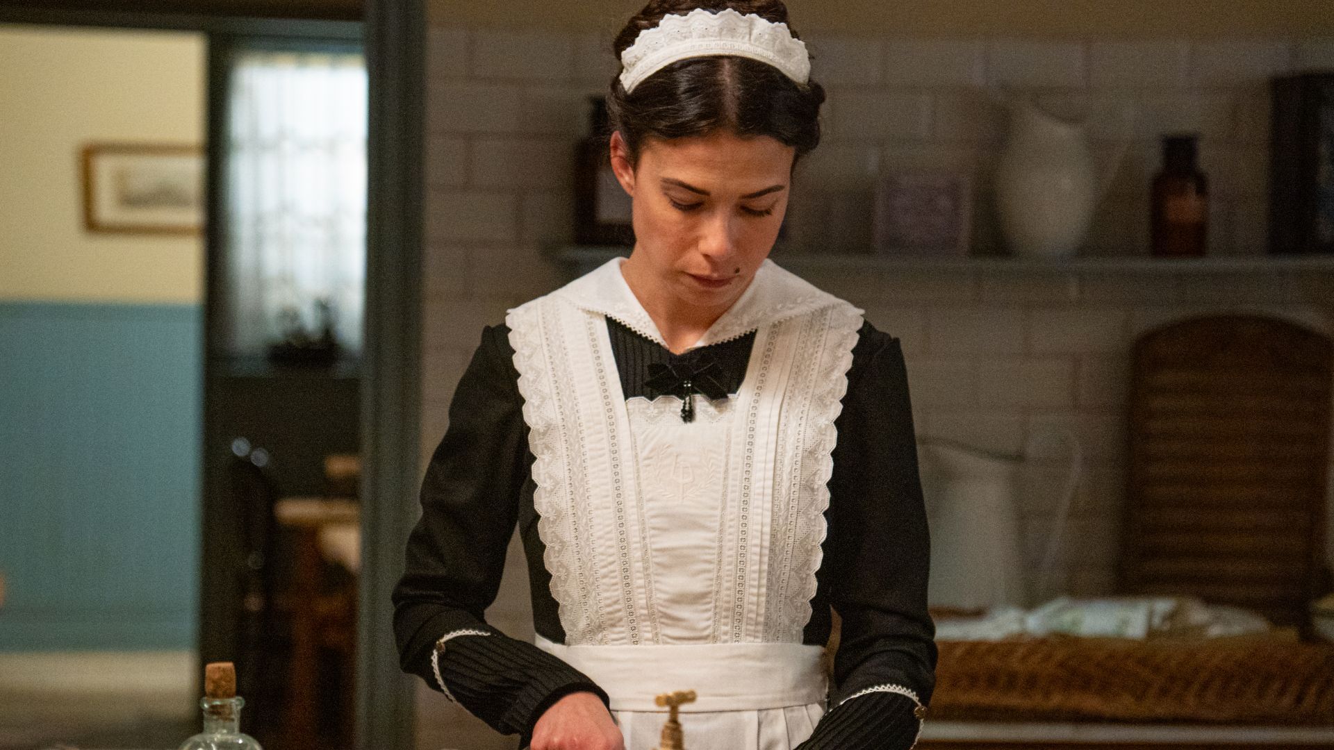 Teresa in una scena de La Promessa