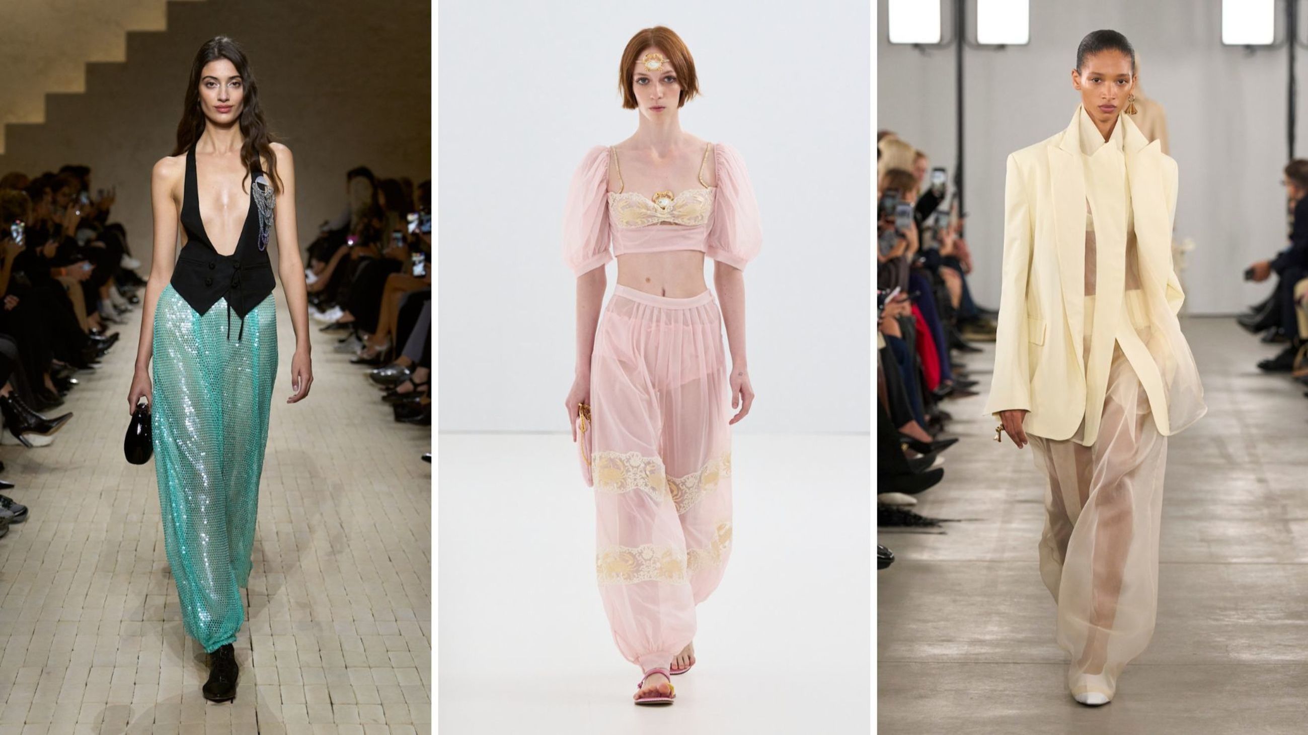 Emporio Armani SS26; Vivetta SS26; Sportmax SS26 - Credits: Launchmetrics.com/Spotlight