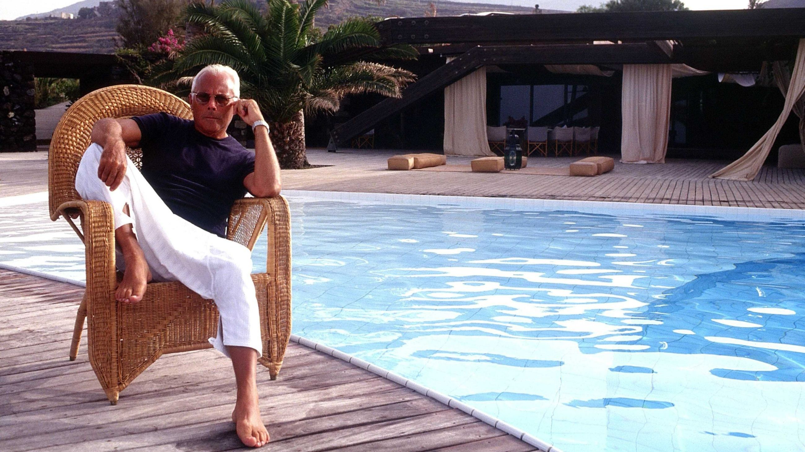 Giorgio Armani, Pantelleria, 1999 - Credits Agf