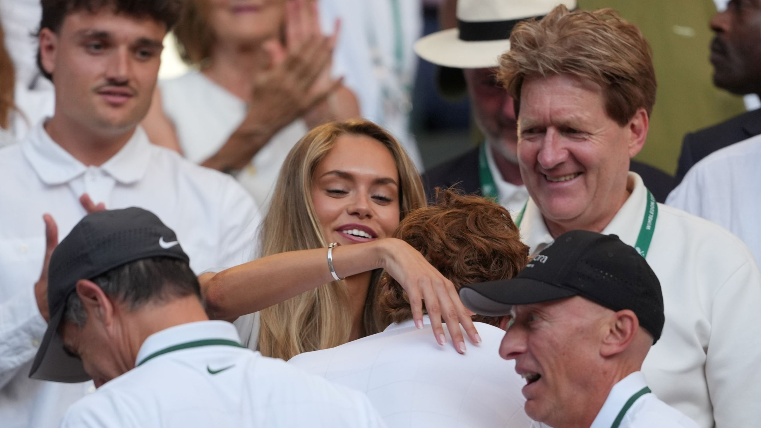 Laila Hasanovic e Jannik Sinner a Wimbledon - Credits: LaPresse 