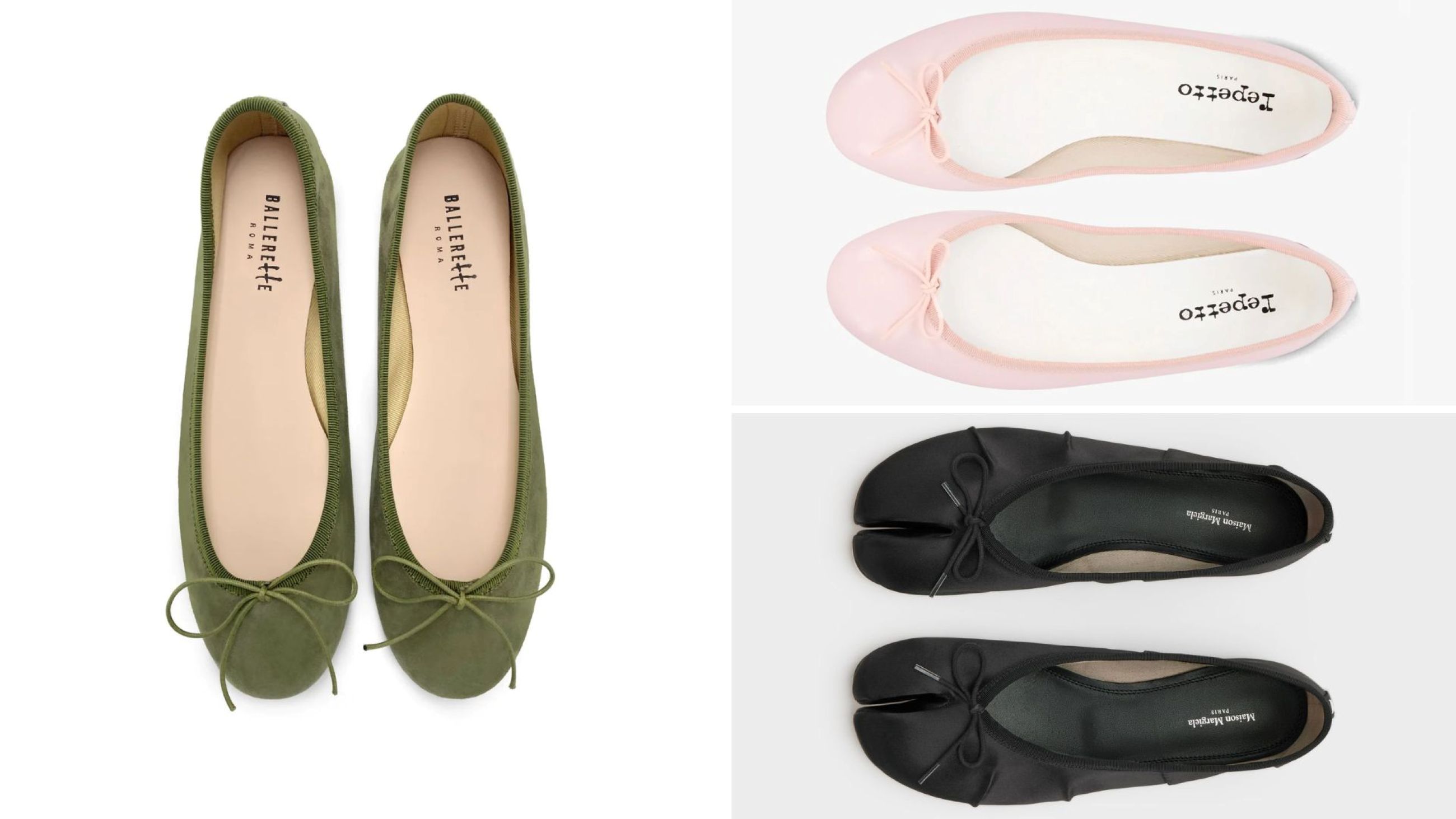 Ballerine Ballerette; Ballerine Repetto; Ballerine Maison Margiela - Credits: Courtesy Press Office