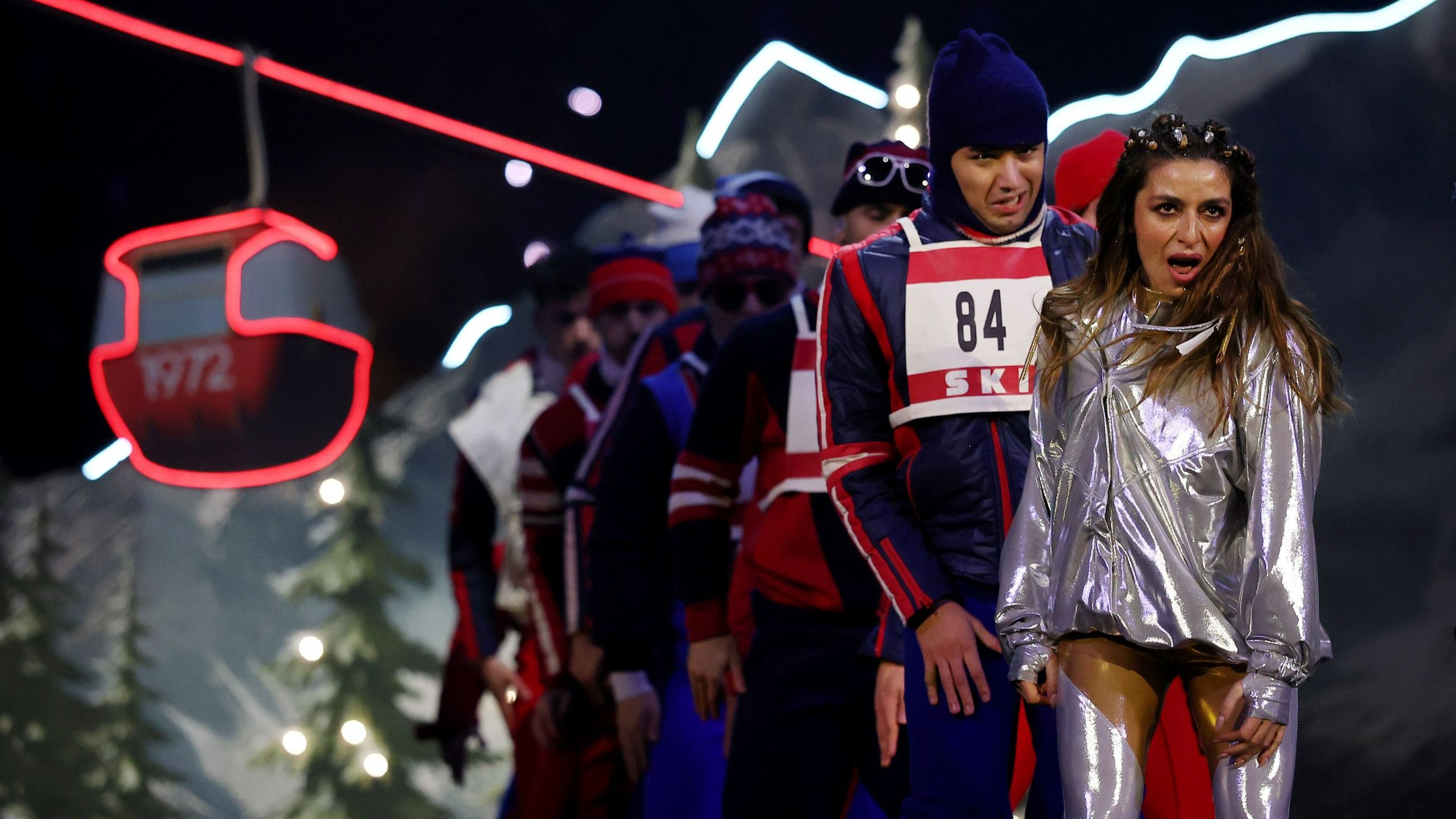 Un momento della performance di Sabrina Impacciatore durante la cerimonia di apertura di Milano Cortina 2026, Milano San Siro Olympic Stadium - Credits: Getty Images