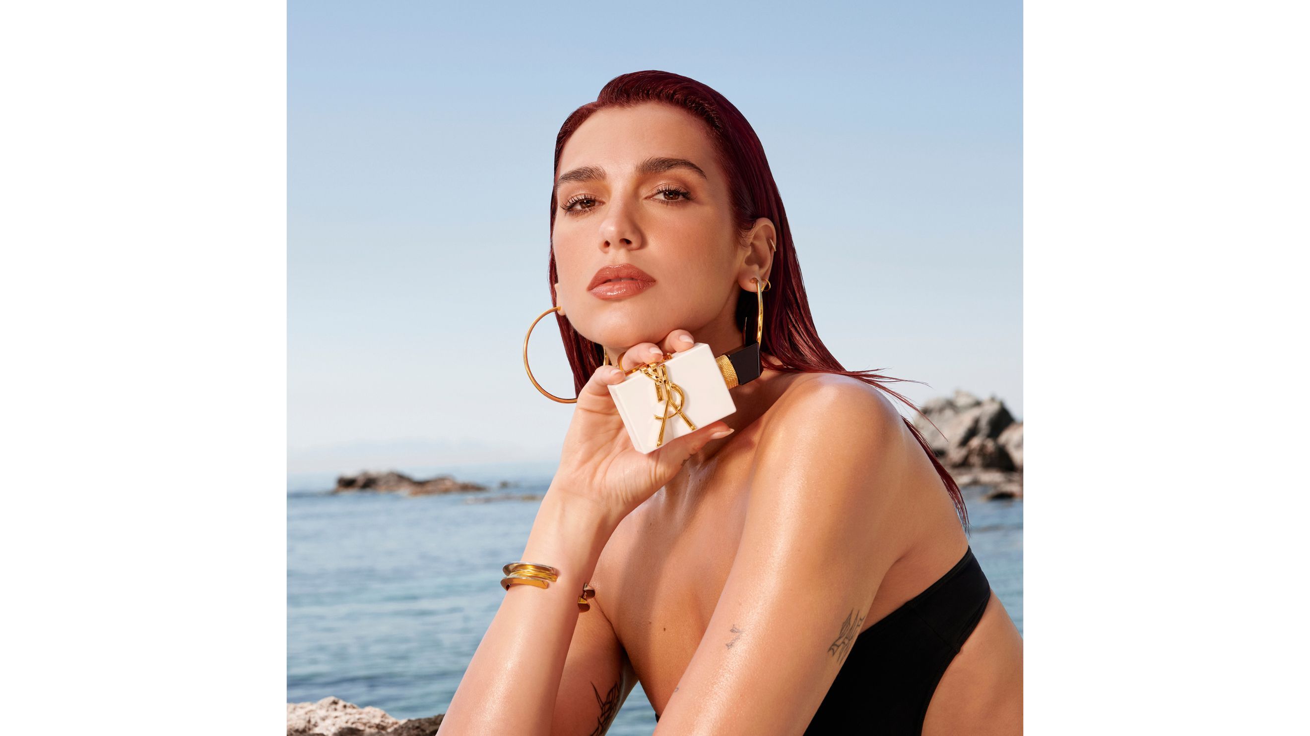 Dua Lipa per YSL Beauty Libre L’Eau Nue 
Credit: Courtesy of Press office