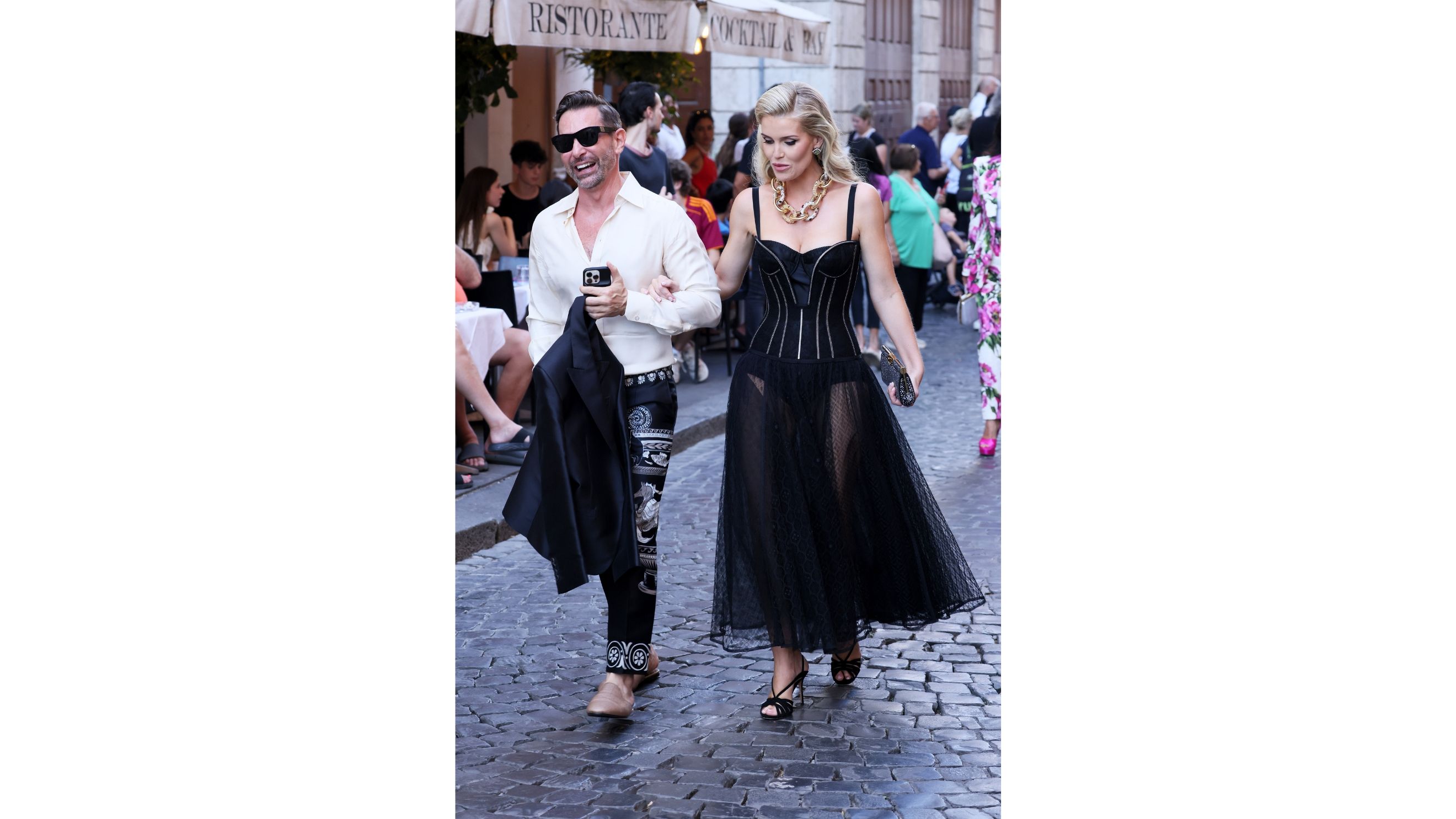 Ali Samli e Lady Kitty Spencer arrivano alla cena di gala organizzata Dolce & Gabbana per la presentazione della sua Alta Sartoria Credit: Getty Images