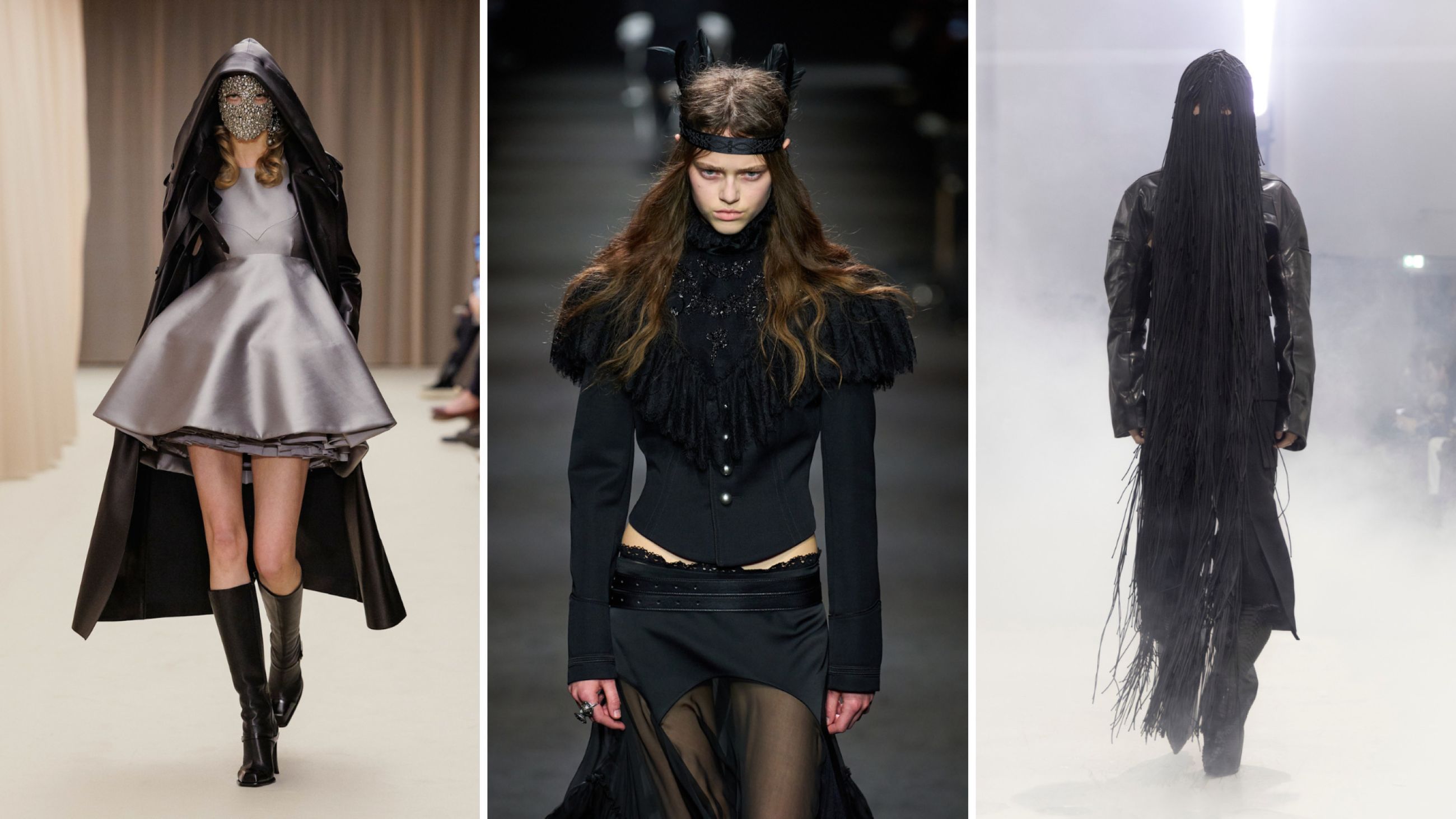 Alexander McQueen; Ann Demeulemeester; Rick Owens FW26 - Credits Launchmetrics.com/Spotlight