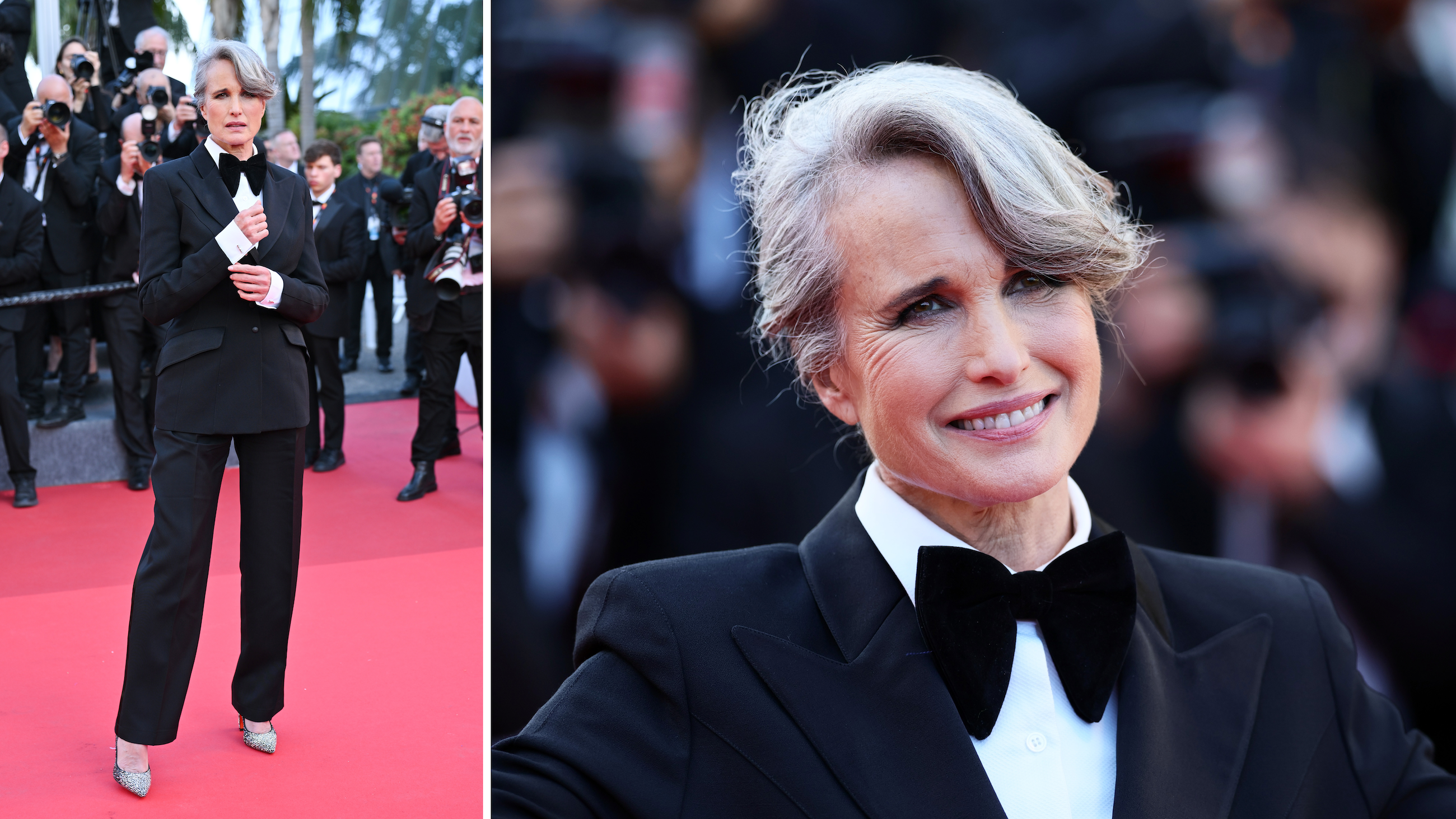 Andie Macdowell in Mugler
Credit: Getty Images