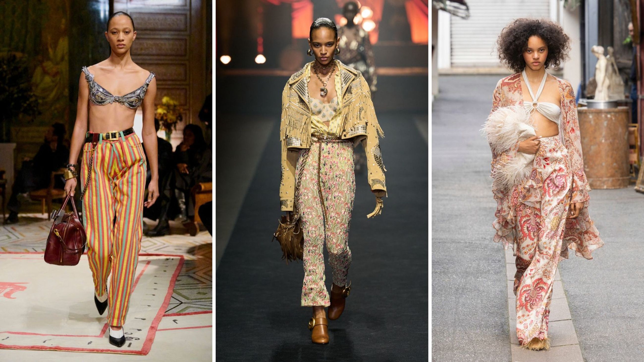 Versace SS26; Etro SS26; Ungaro SS26 - Credits: Launchmetrics.com/Spotlight