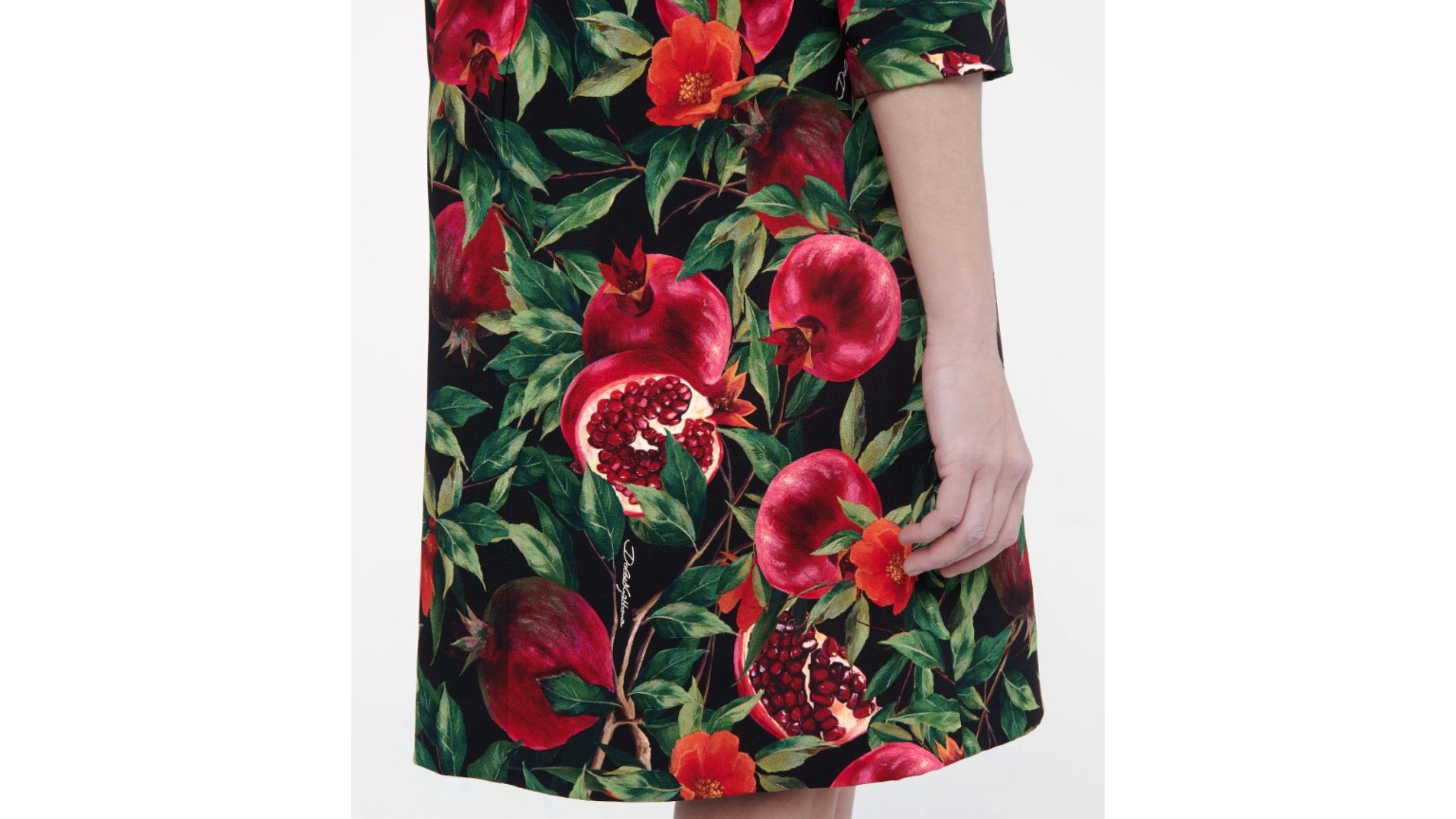 Vestito midi con stampa di melograni Dolce & Gabbana