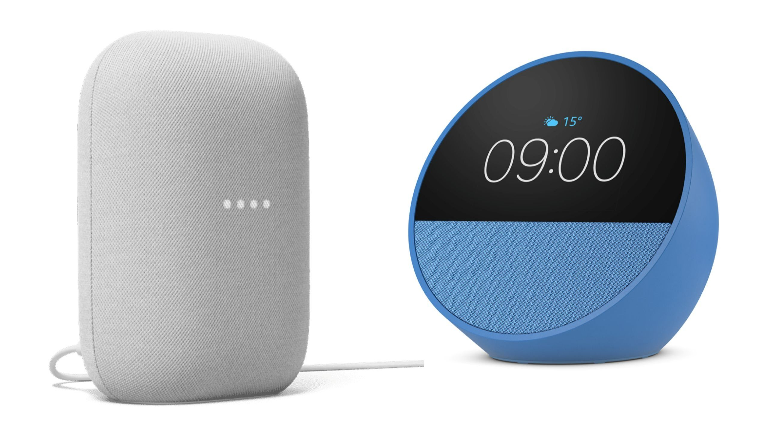 1. Google Nest Audio; 2. Amazon Echo Spot - Credits: M. Dall’Ava