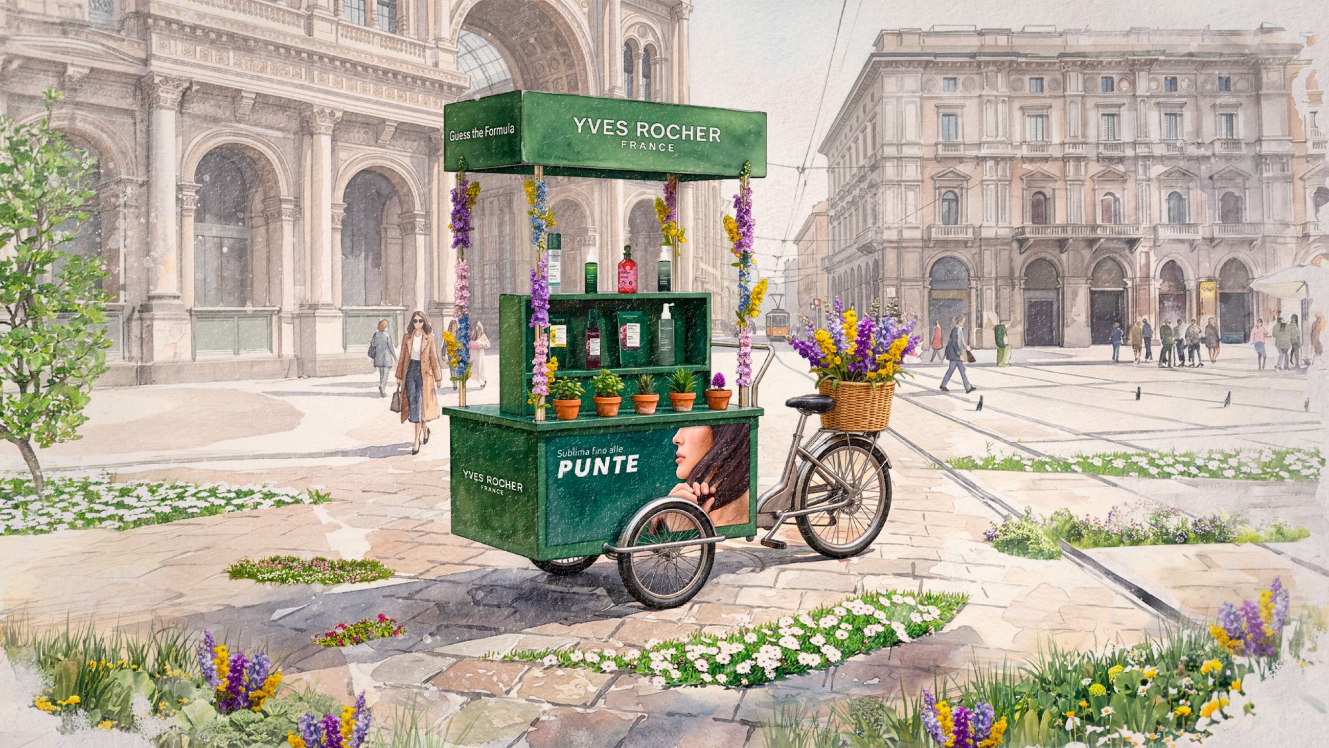 La cargo bike di Yves Rocher - Credits: Courtesy Press Office