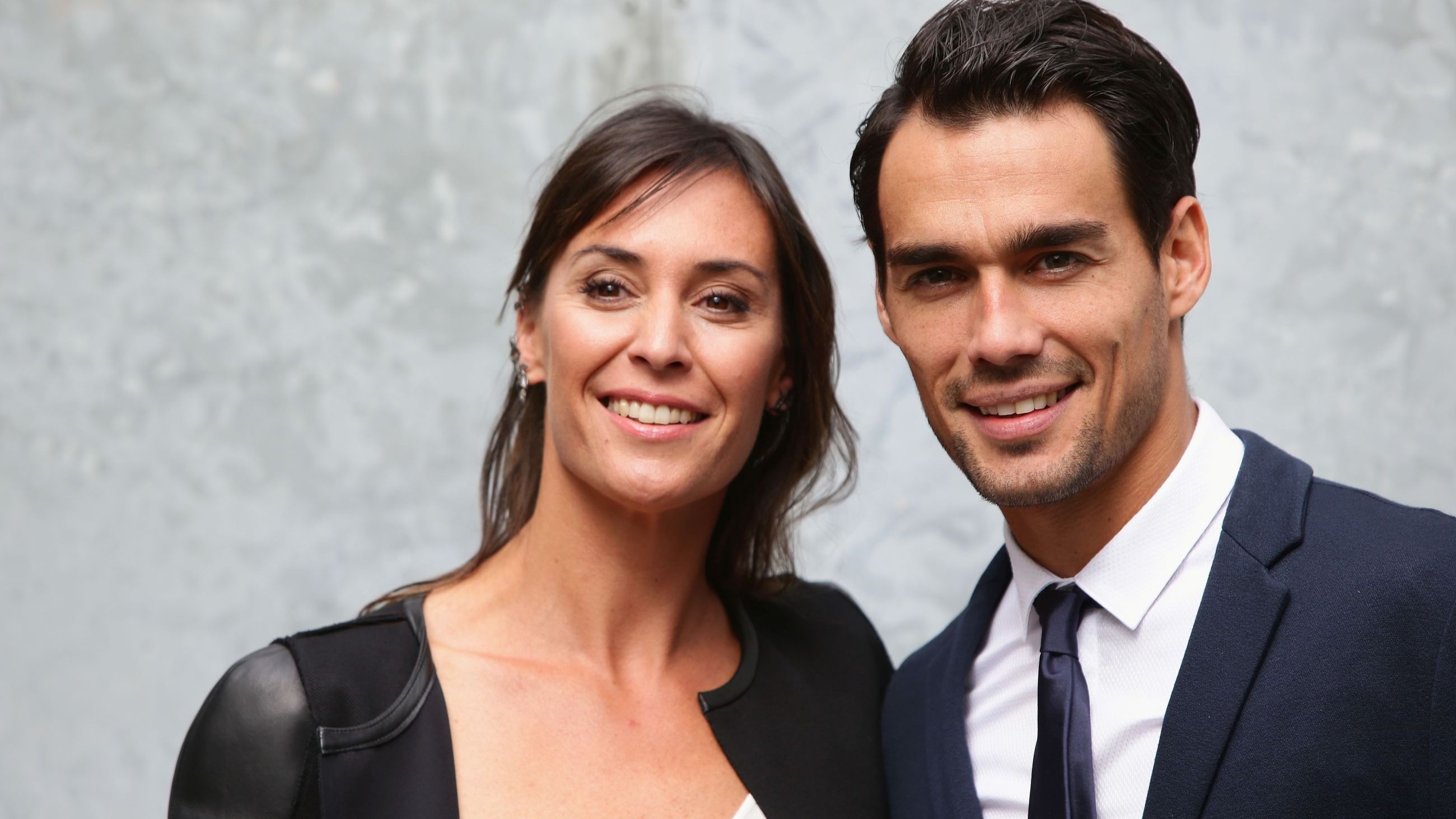 Flavia Pennetta e Fabio Fognini alla sfilata primavera-estate di Giorgio Armani, durante la Milano Fashion Week 2016
Credit: Getty Images