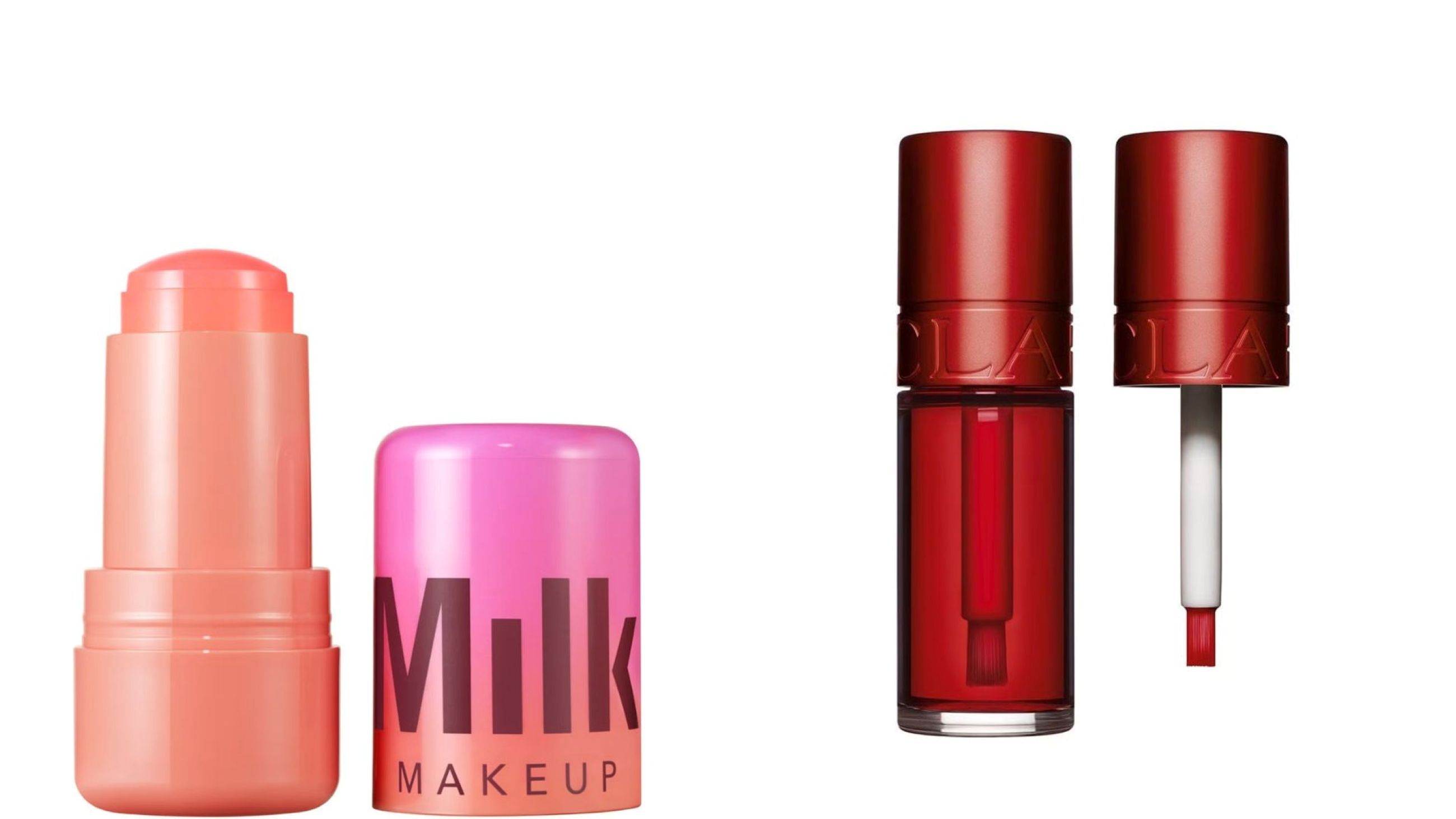 Milk Makeup, Cooling Water Jelly Tint; Clarins, Water-Lip Stain - Credits: Courtesy Press Office