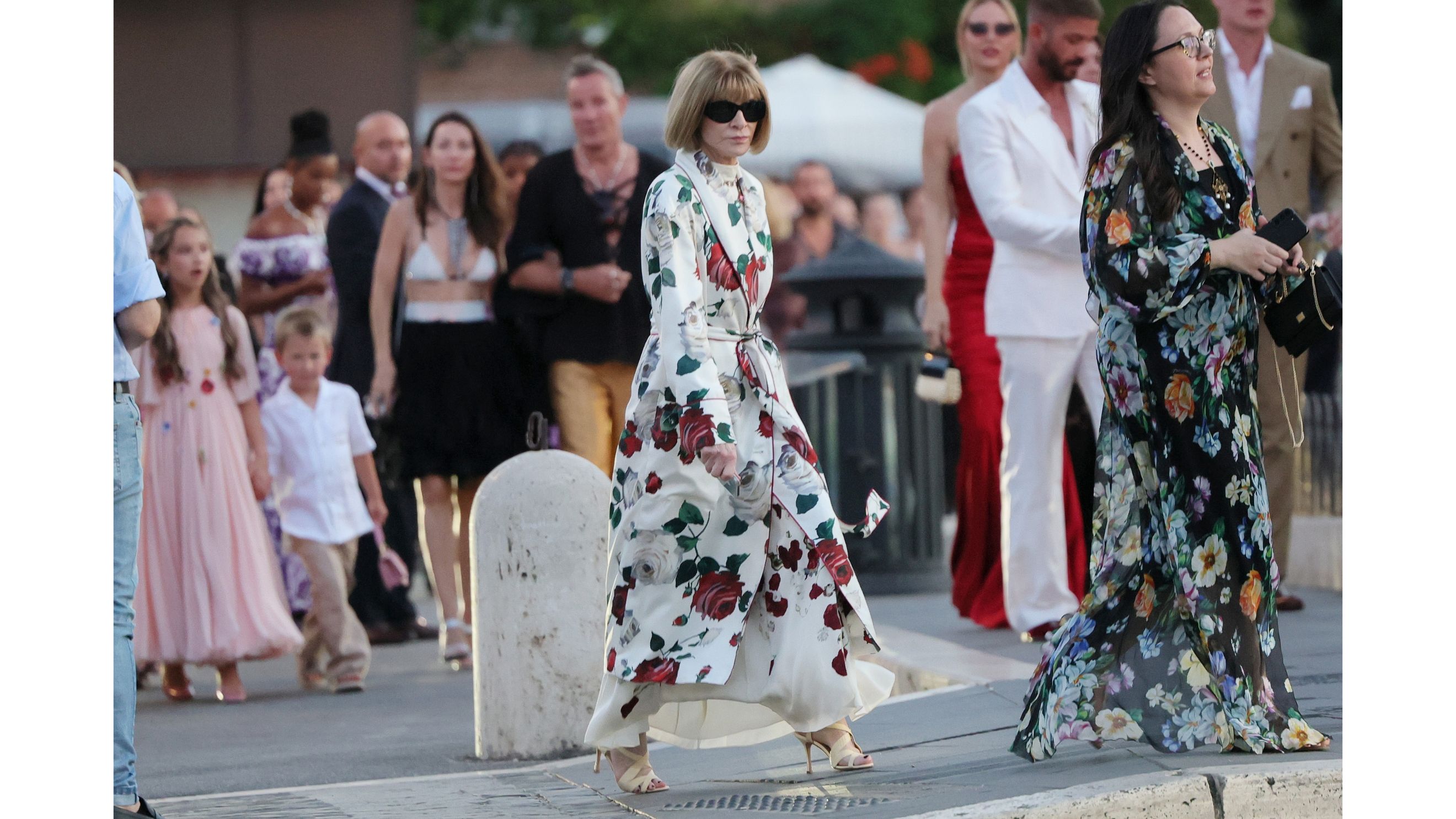 Anna Wintour ai Fori Romani per l’Alta Moda Dolce&Gabbaarrivano alla cena di gala organizzata Dolce & Gabbana per la presentazione della sua Alta Sartoria 
Credit: Getty Images