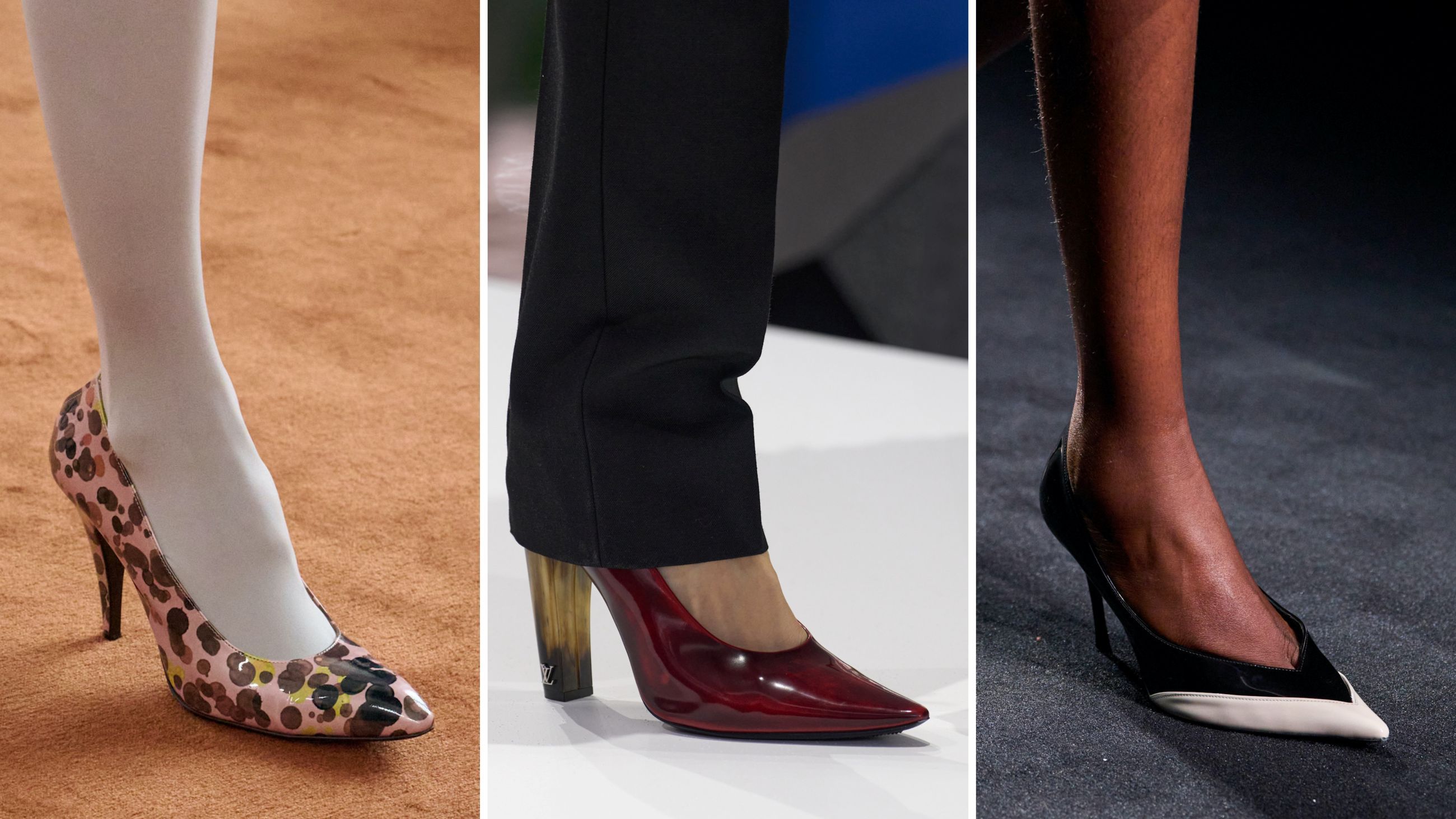 Dalle passerelle FW26: da sinistra Jil Sander; Louis Vuitton; Ferragamo - Credits: Launchmetrics.com/Spotlight