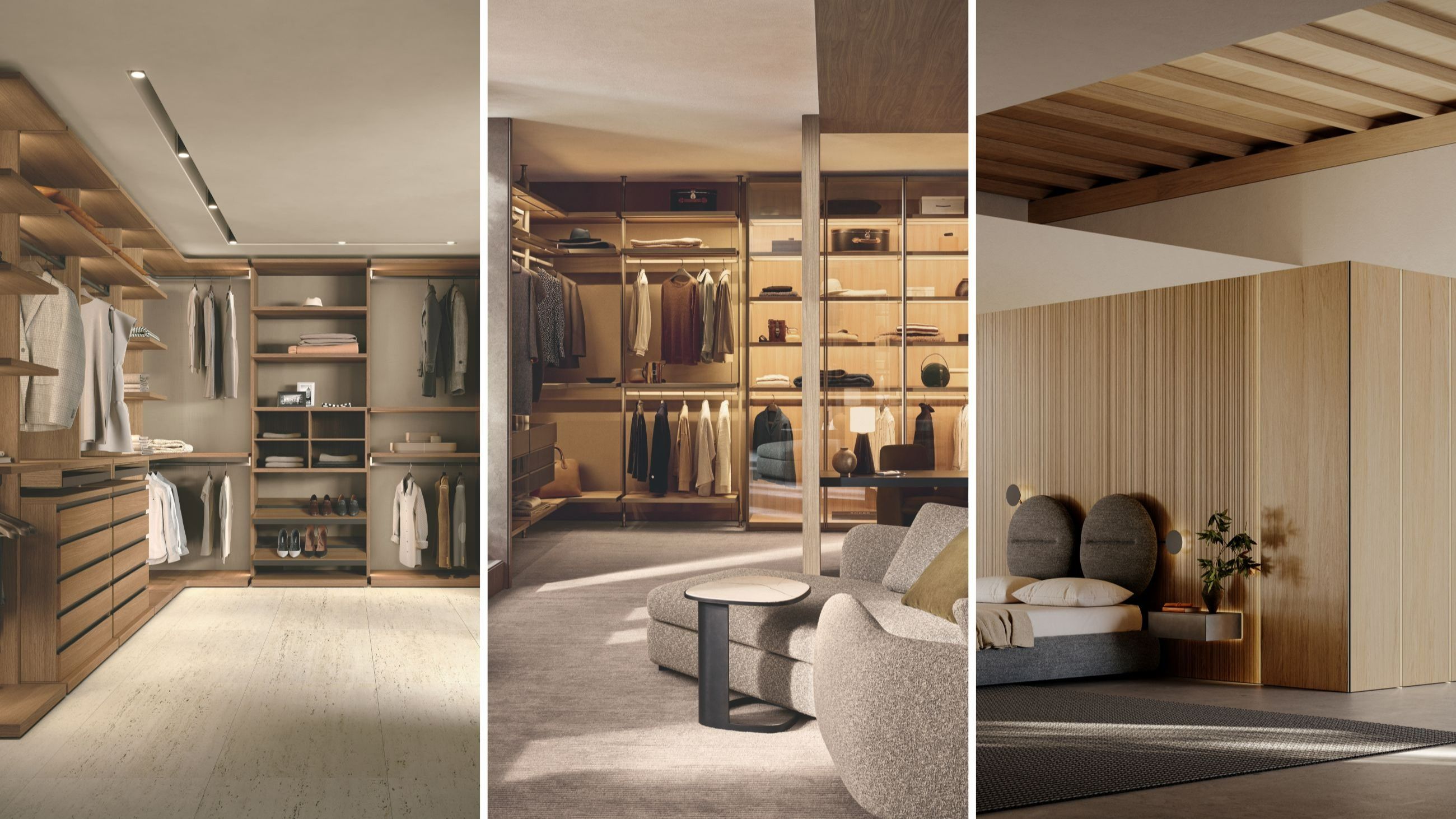 Da sinistra Ghost Wall di Cassina, Full di Ceccotti Collezioni - Credits: Cassina, Ceccotti Collezioni 