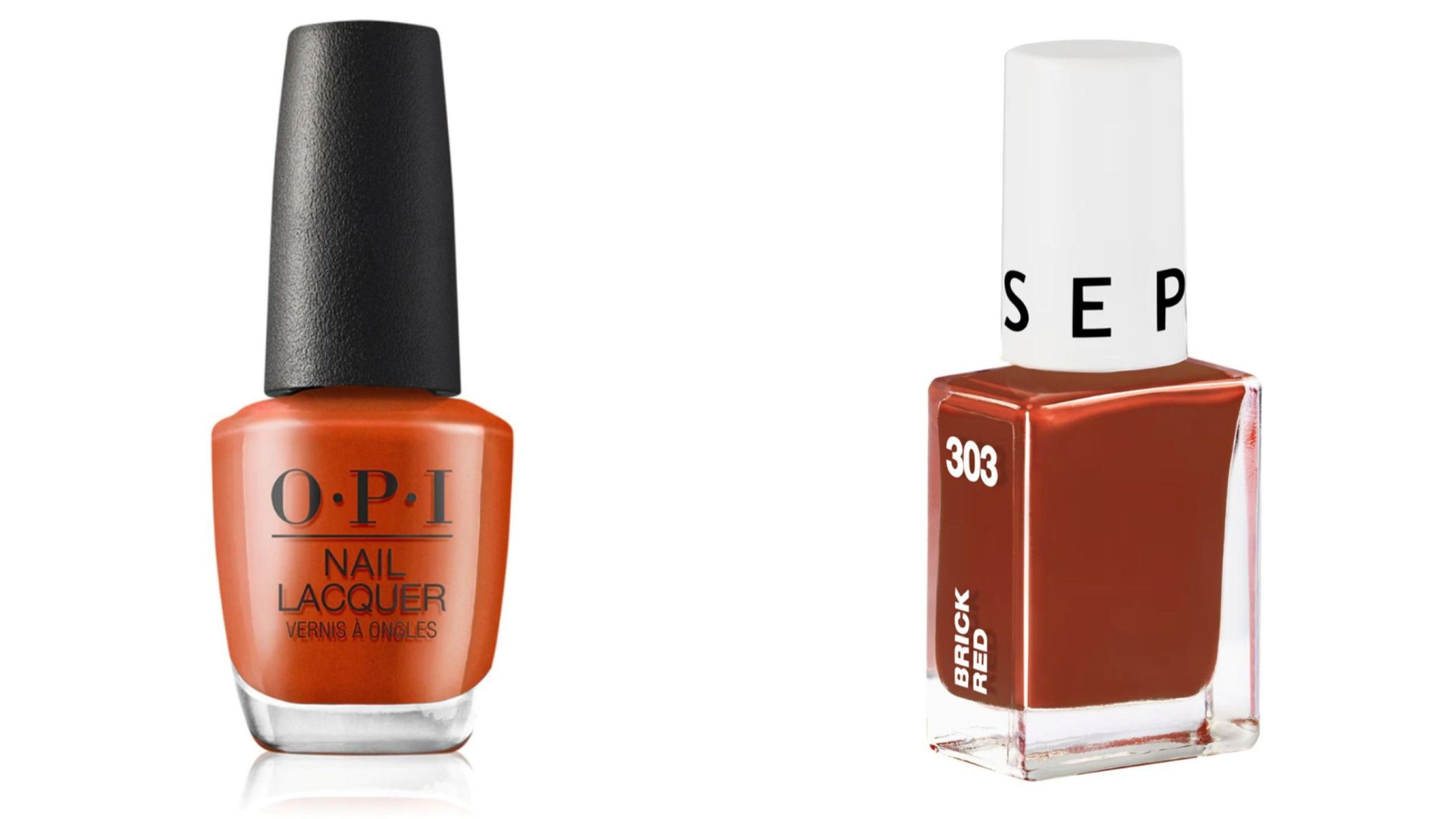 Opi, My Me Era; Sephora, Brick Red 303 - Credits: Courtesy Press Office