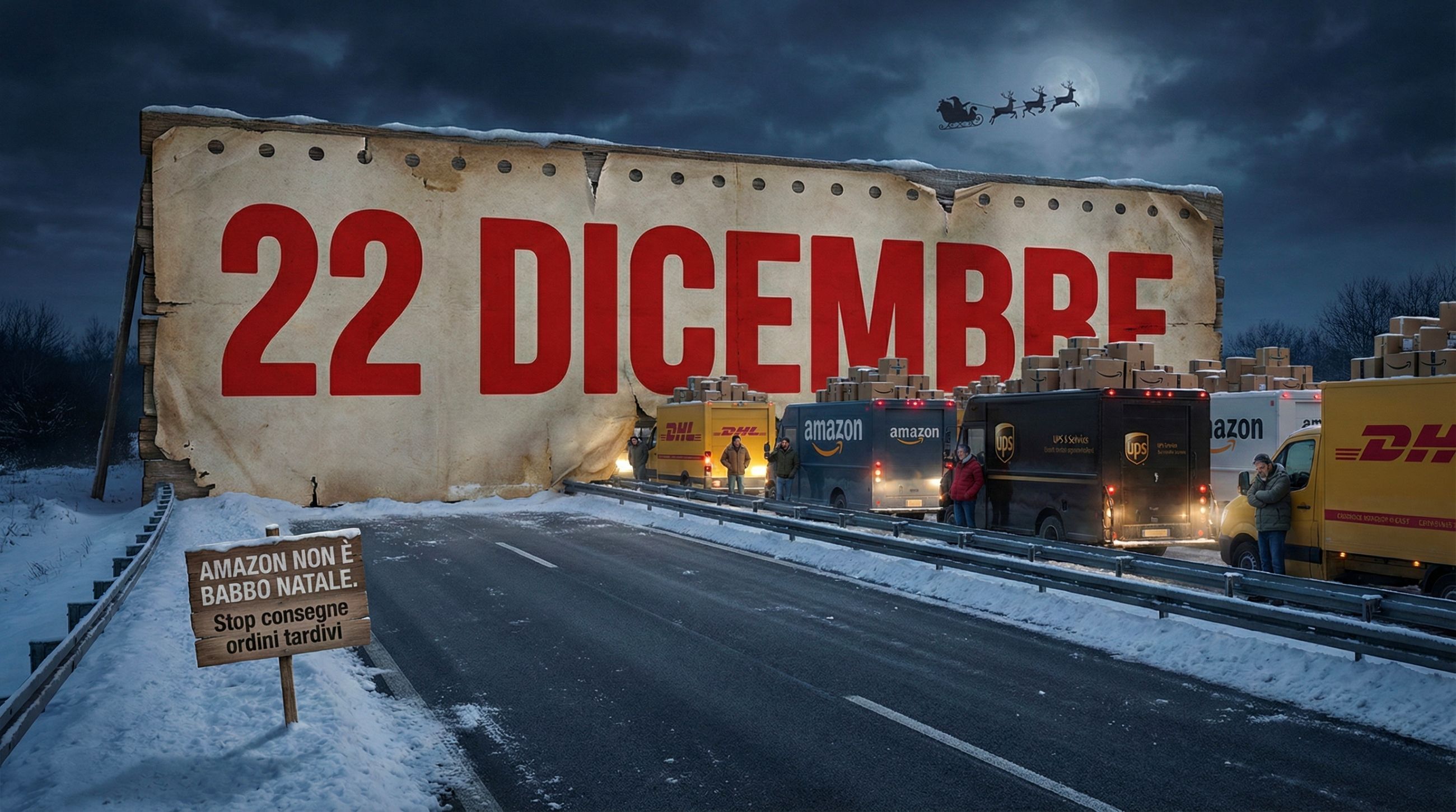 Il 22 dicembre segna l’ora della verità: i corrieri rallentano, l’ingegno accelera, il Natale aspetta - Crediti Matteo Dall’Ava