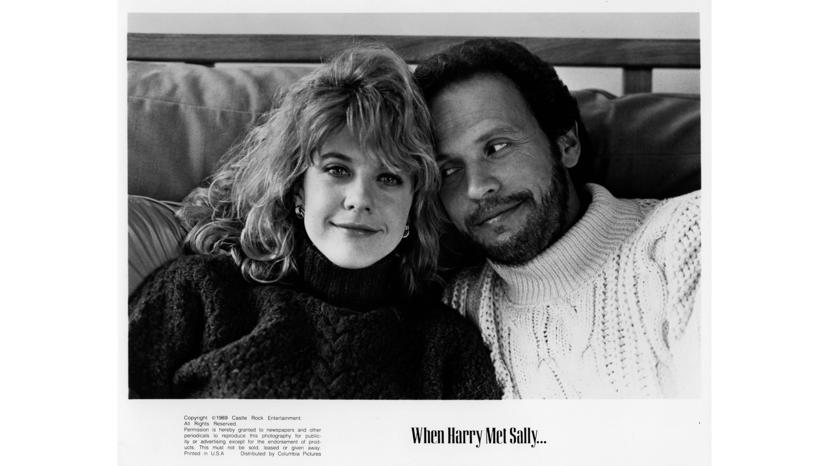 Meg Ryan e Billy Crystal posano per il film Harry ti presento Sally circa 1989 - Credits: Getty Images