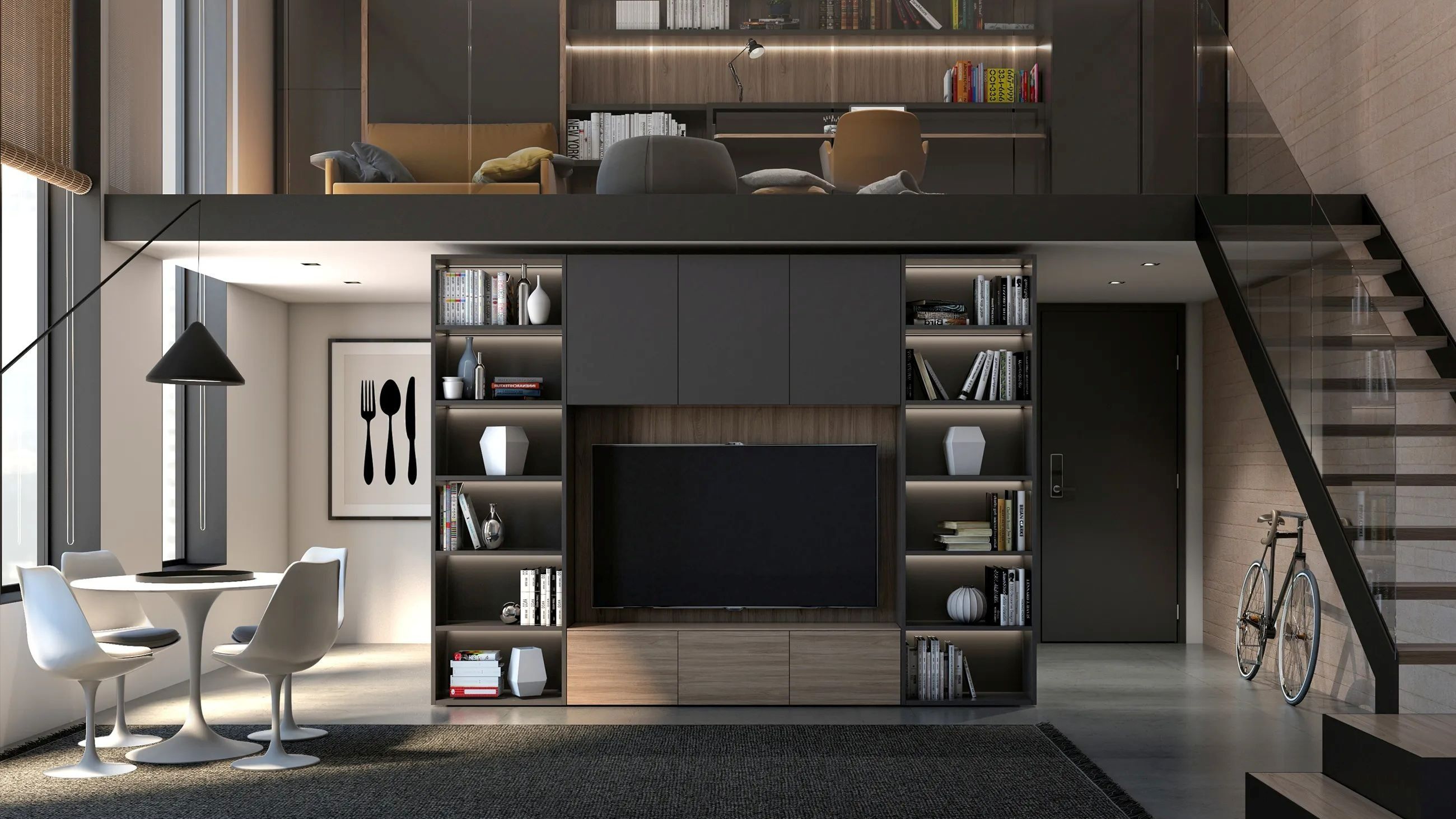 Un esempio di interior design che utilizza il programma componibile "Making Room" di Clei - Credits: Courtesy Clei 