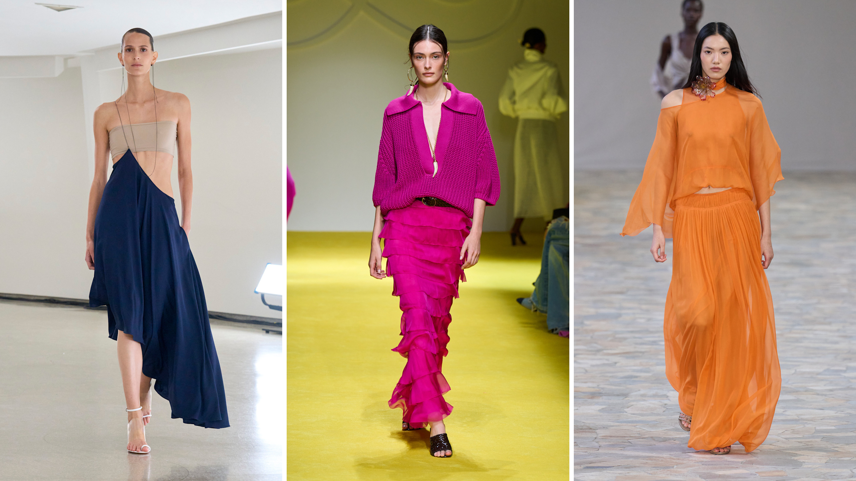 Alaïa SS25; Luisa Spagnoli SS25; Alberta Ferretti SS25
Credits: Launchemetrics.com/Spotlight
