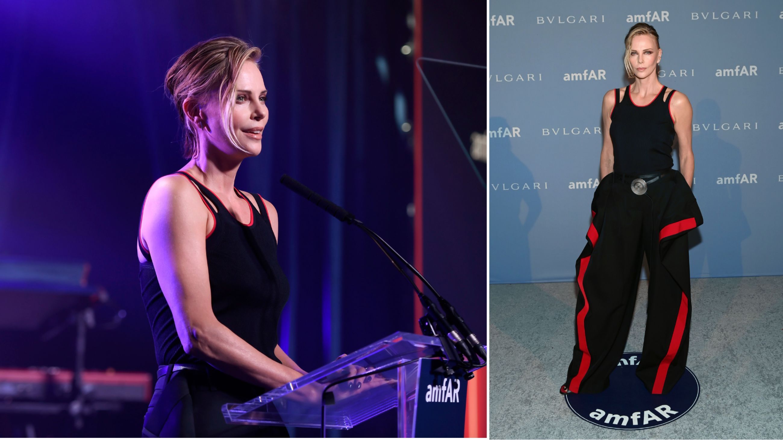 Charlize Theron durante l'evento amfAR Dallas 2026 - Credits Getty Images 