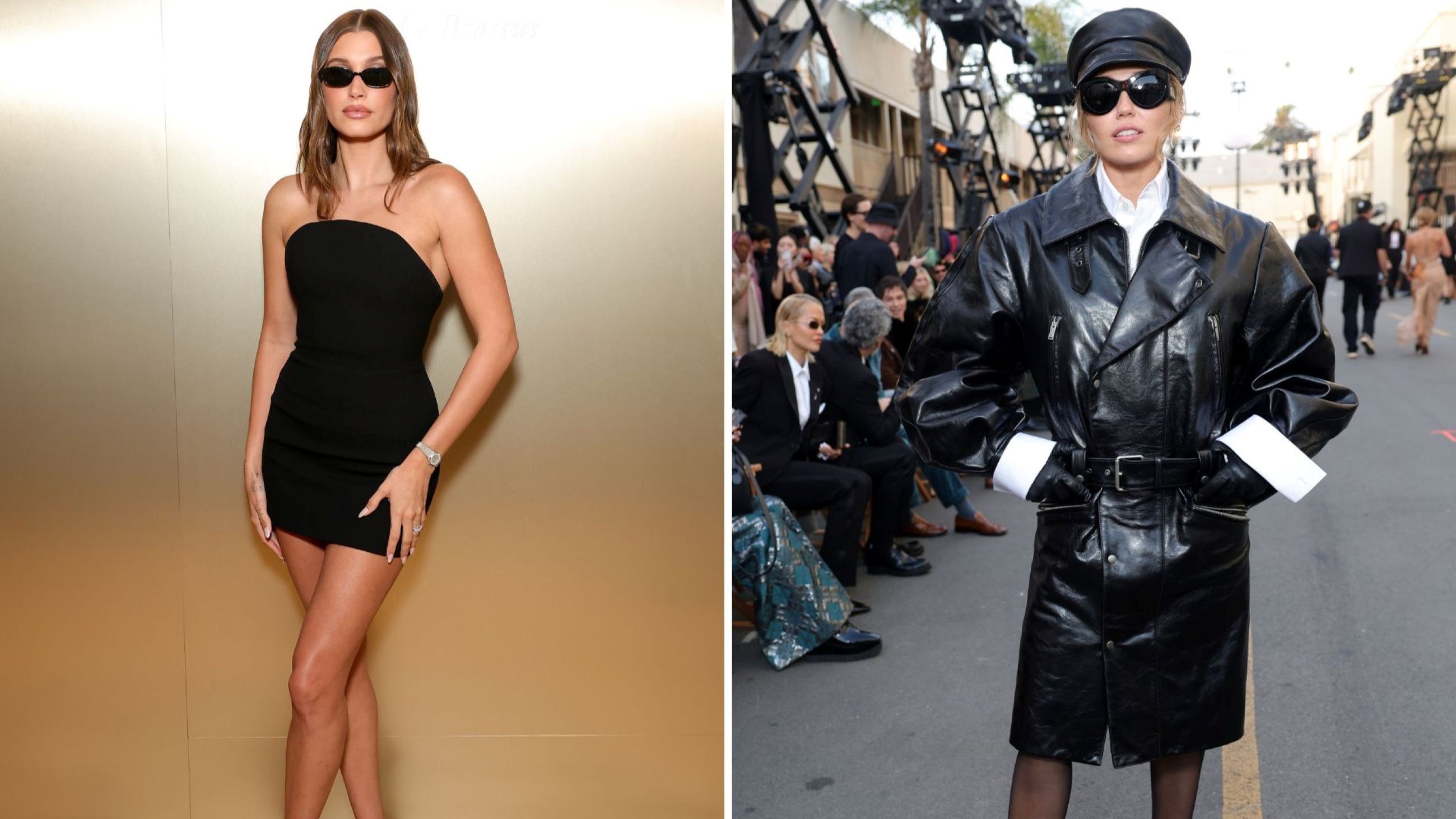 Hailey Bieber al 150° anniversario di Vogue; Miley Cyrus al Vogue World: Hollywood 2025- Credits Getty Images