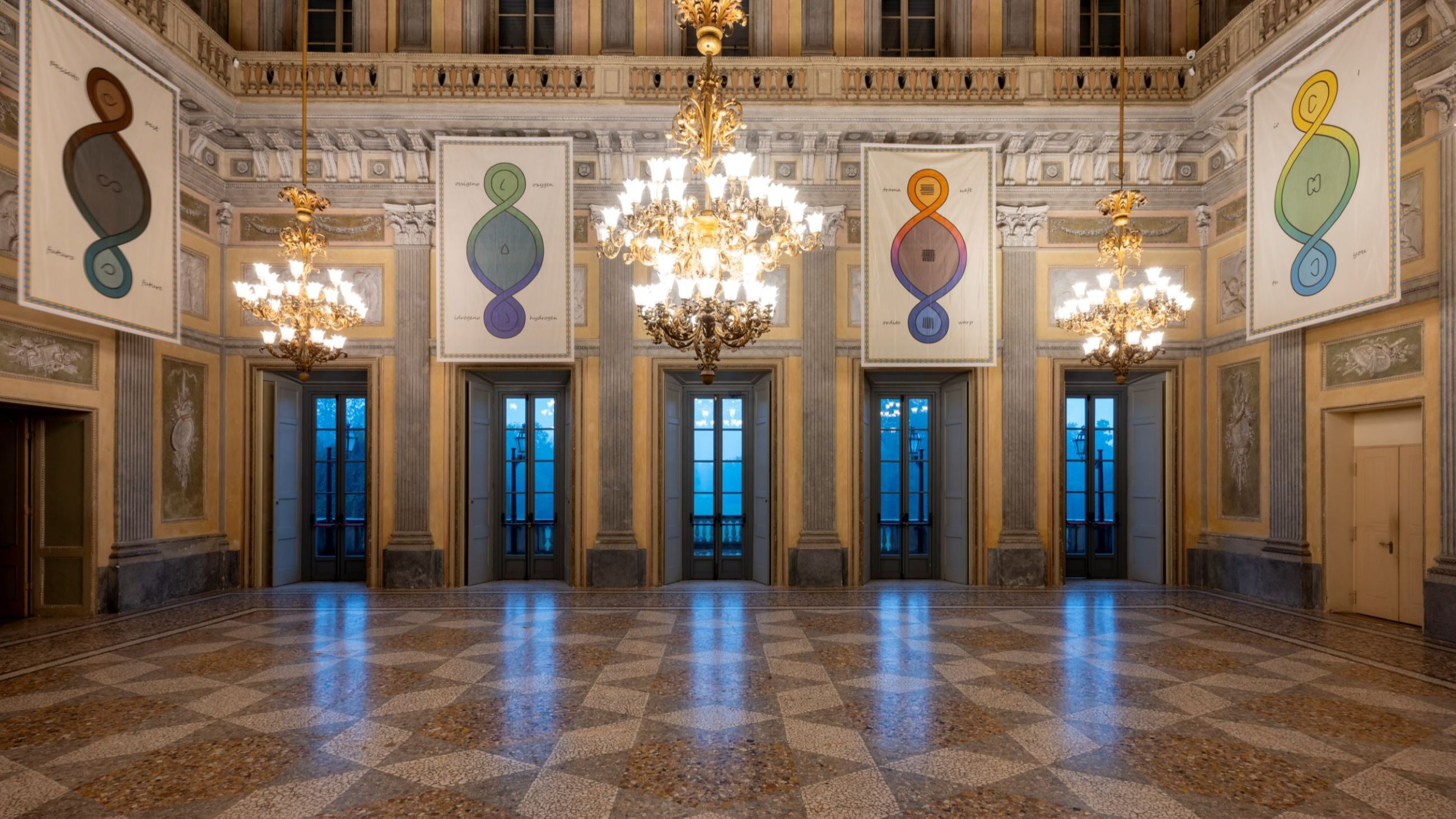 Pistoletto, Monza - Il codice Trinamico - Tende - Courtesy Press Office