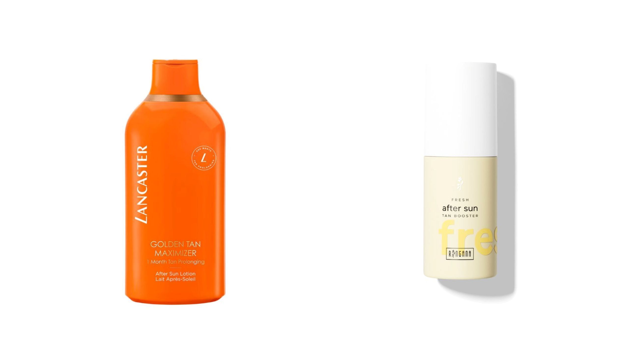 Lancaster, Golden Tan Maximizer After Sun Lotion; Ringana, Fresh After Sun Tan Booster - Credits: Courtesy Press Office