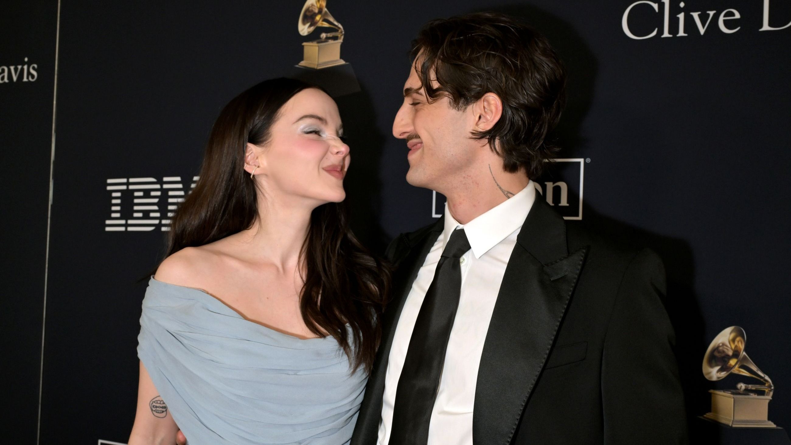 Dove Cameron e Damiano David partecipano al Pre-GRAMMY Gala della 68ª edizione dei GRAMMY Awards e al GRAMMY Salute to Industry Icons, in onore di Avery Lipman e Monte Lipman, il 31 gennaio 2026 a Los Angeles, California - Credits: Getty Images