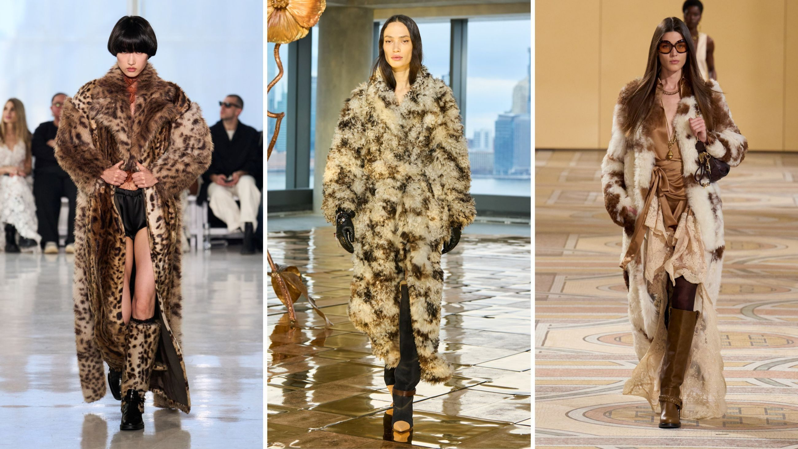 Da sinistra look dalle sfilate FW2526 di Aknvas, Ulla johnson e Zimmermann - Credits: Launchmetrics.com/Spotlight