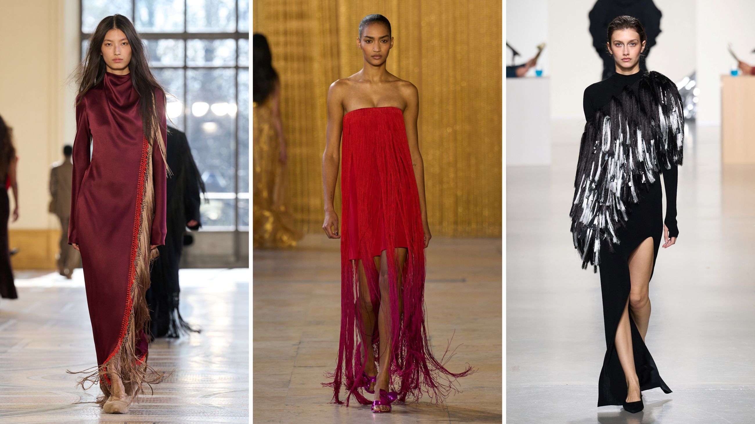 Sfilate FW26: da sinistra Gabriela Hearst; Akris; CFCL - Credits: Launchmetrics.com/Spotlight