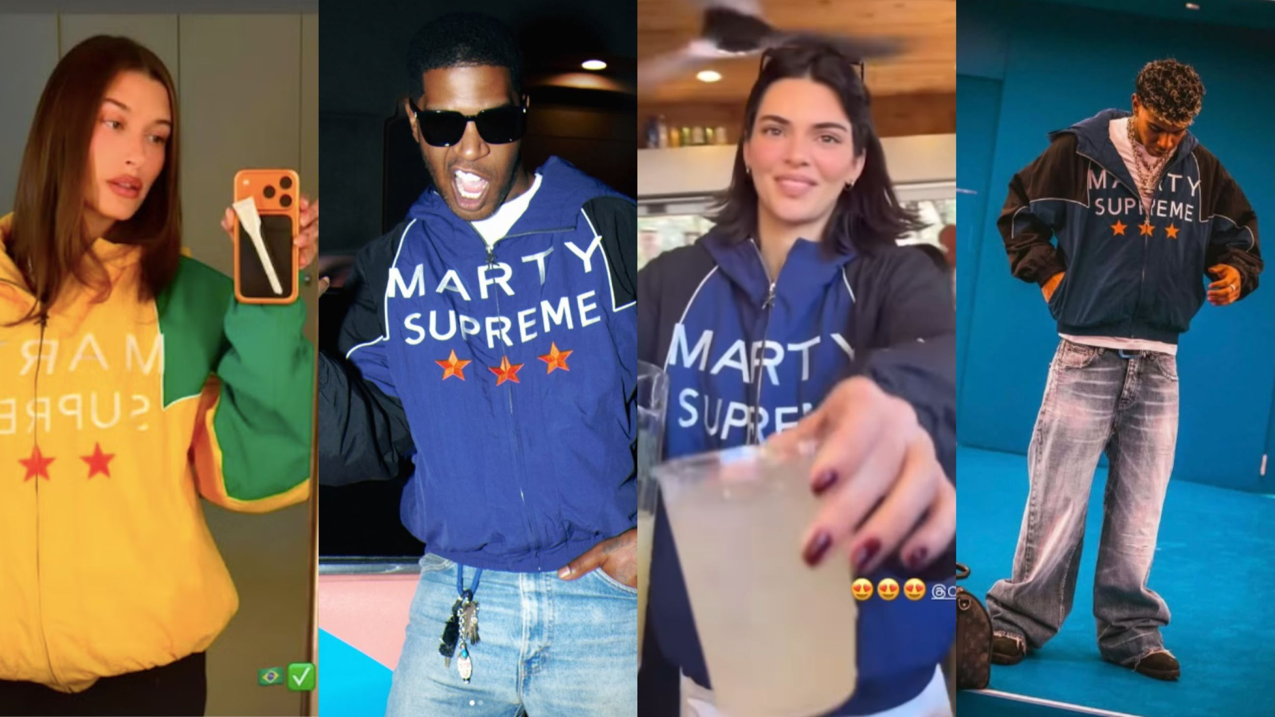 Immagini tratte dai profilo Instagram di Hailey Bieber, Kendall Jenner, Kid Cudi e Lamine Yamal