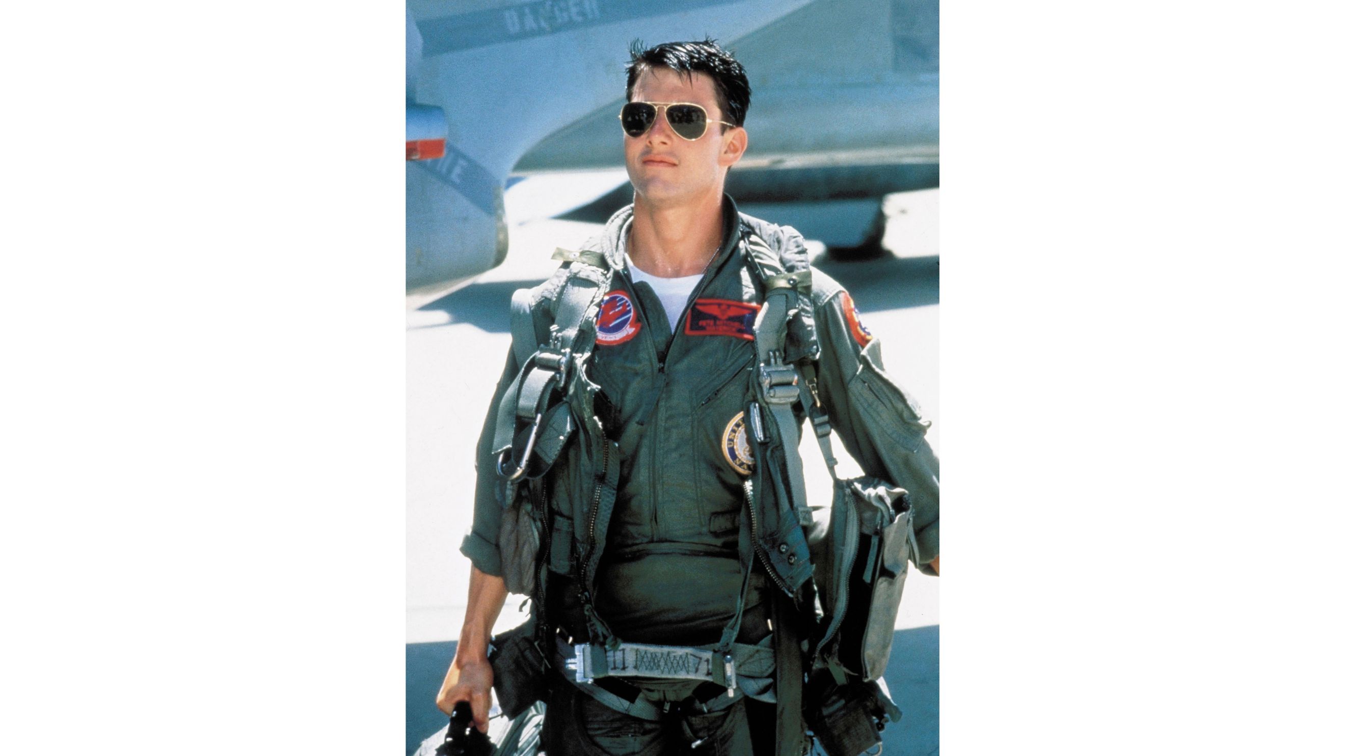 Tom Cruise sul set di Top Gun, 1986 - Credits Getty Images