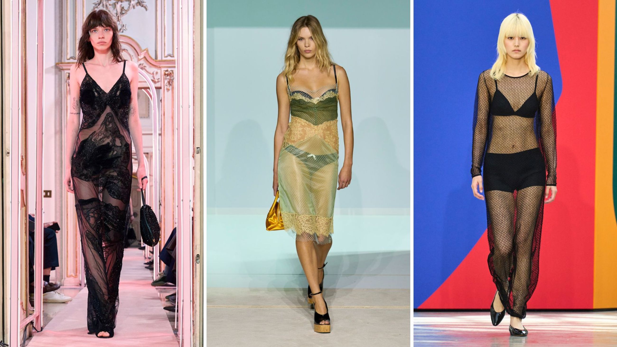 Elisabetta Franchi SS26; The Attico SS26; Akris SS26 Credits: Launchmetrics.com/Spotlight 