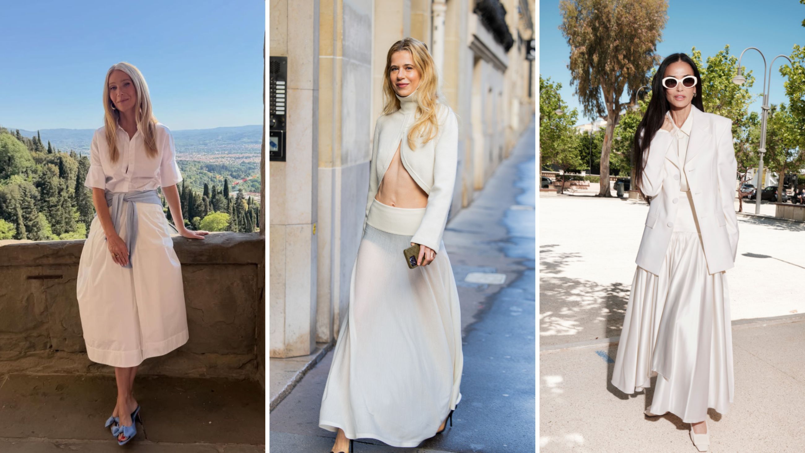 Da sinistra: Gwyneth Paltrow - Immagine tratta dal profilo Instagram di Gwyneth Paltrow; Christine Wuerfel-Stauss - Credits Getty Images; Demi Moore - Credits Getty Images