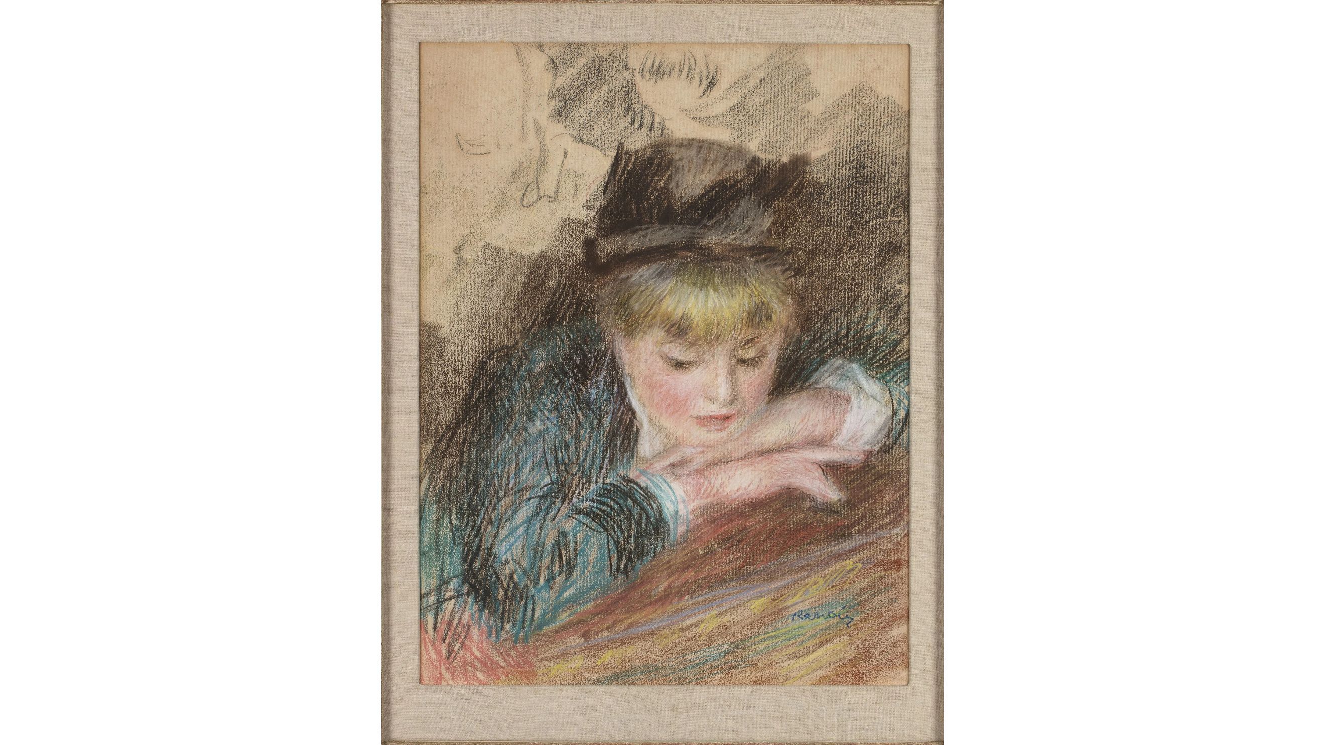 Auguste Renoir (1841-1919), Jeune femme penchée sur un balcon, dit aussi La Loge, 1879. Pastel sur papier, 56 x 43 cm.Toulouse, Fondation Bemberg. Photo: 2023 Fondation Bemberg / Mathieu Lombard