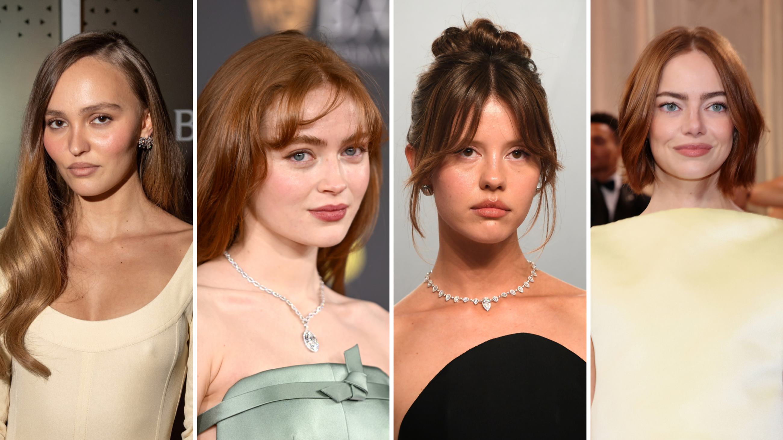 Da sinistra: Lily Rose Depp; Sadie Sink; Mia Goth; Emma Stone - Credits Getty Images
