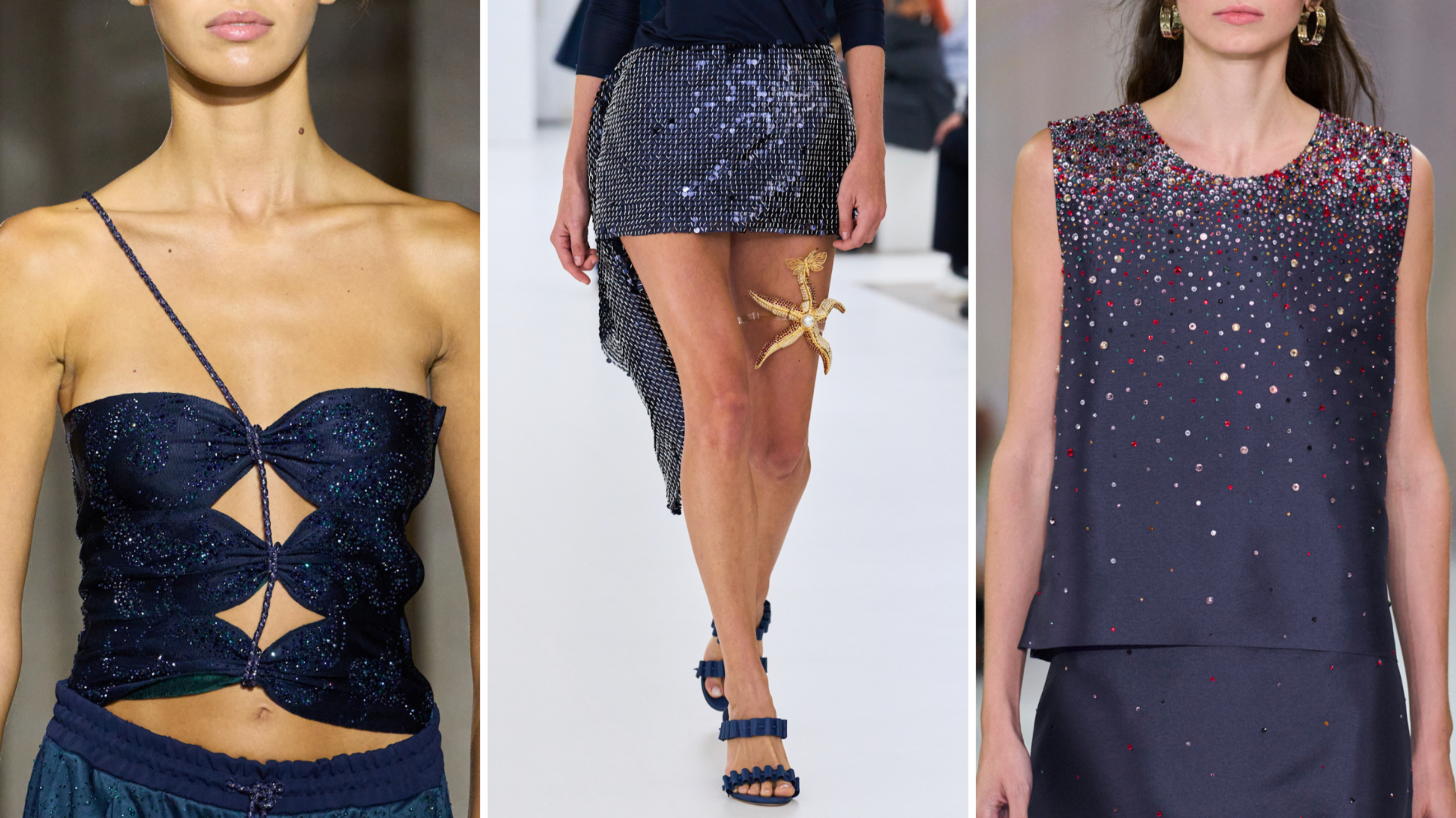 Da sinistra: Giorgio Armani, Vivetta, Laura Biagiotti - Credits Launchmetrics.com/Spotlight 