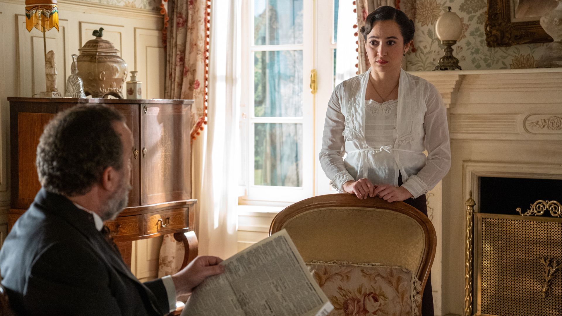 Manuel Regueiro (Alonso Lujan) e Carmen Asecas (Catalina Lujan) in una scena de La Promessa.