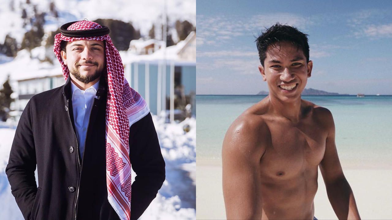 Il principe di Giordania Al Hussein e il principe del Brunei Abdul Mateen. Foto Instagram @alhusseinjoe e @tmski